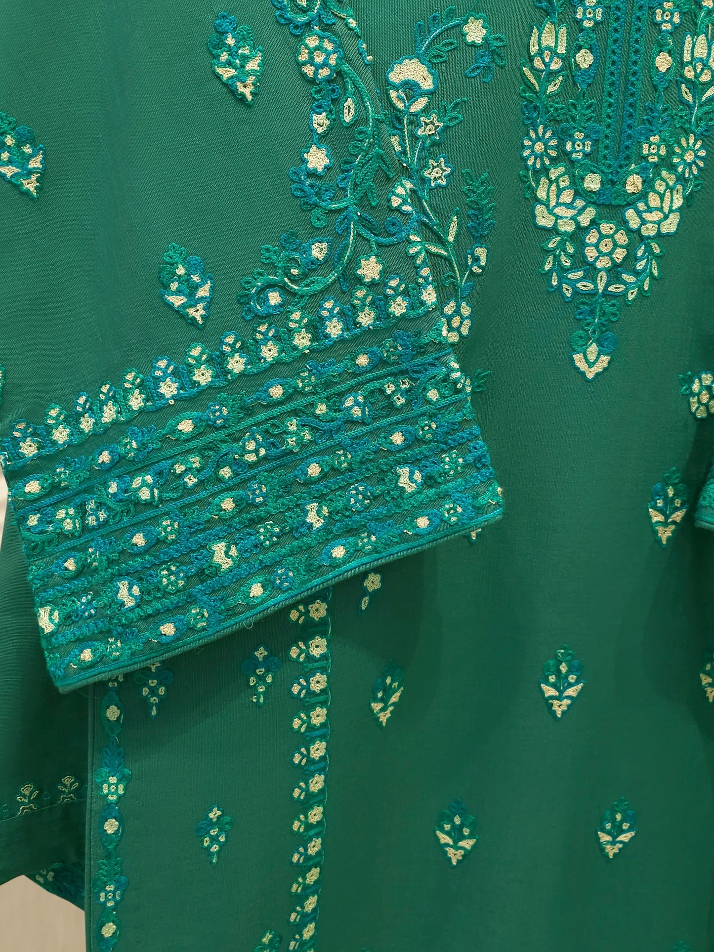 S112833 | Embroidered Khaddar Suit | Aghanoor Bridal