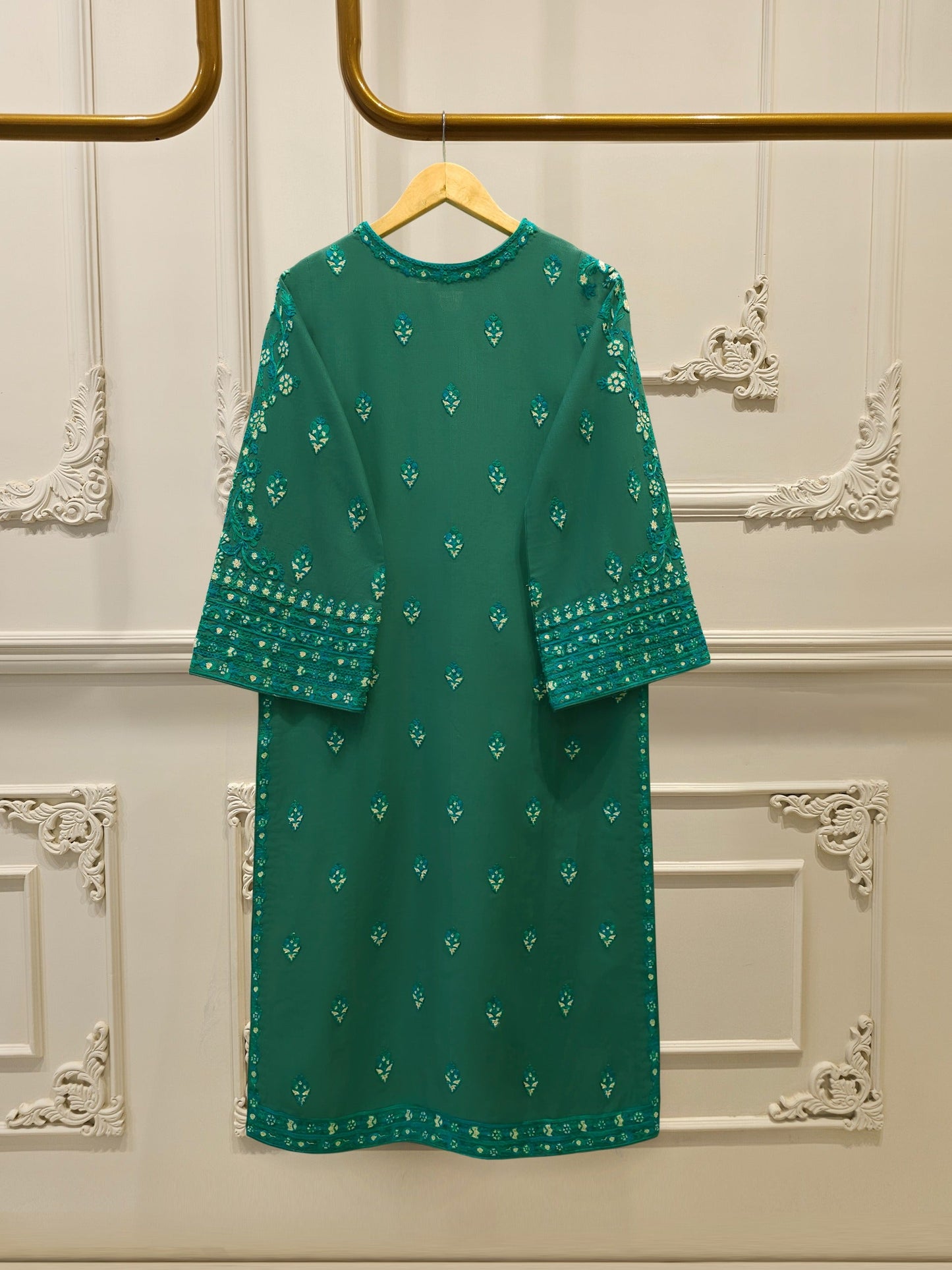 S112833 | Embroidered Khaddar Suit | Aghanoor Bridal