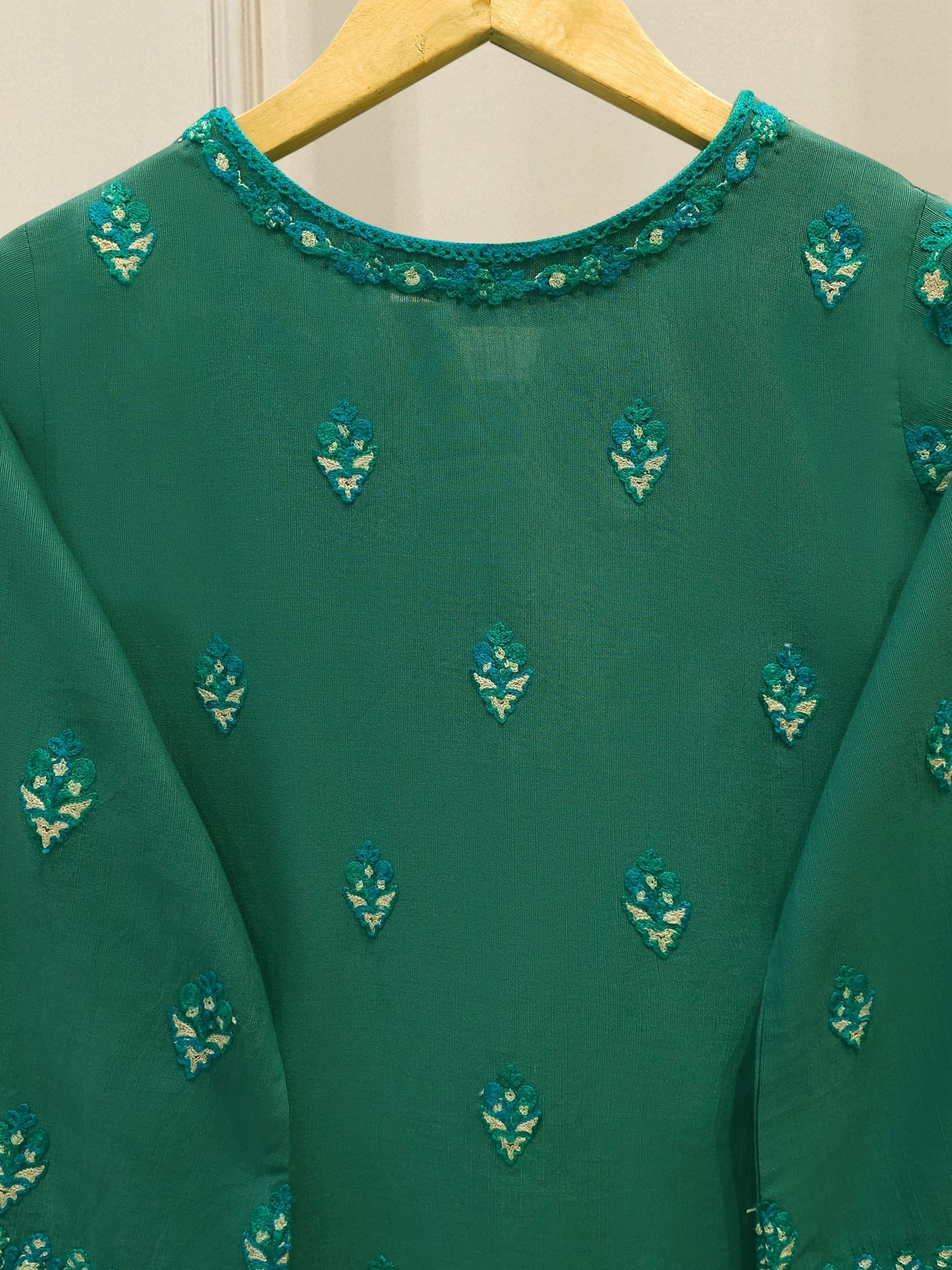 S112833 | Embroidered Khaddar Suit | Aghanoor Bridal