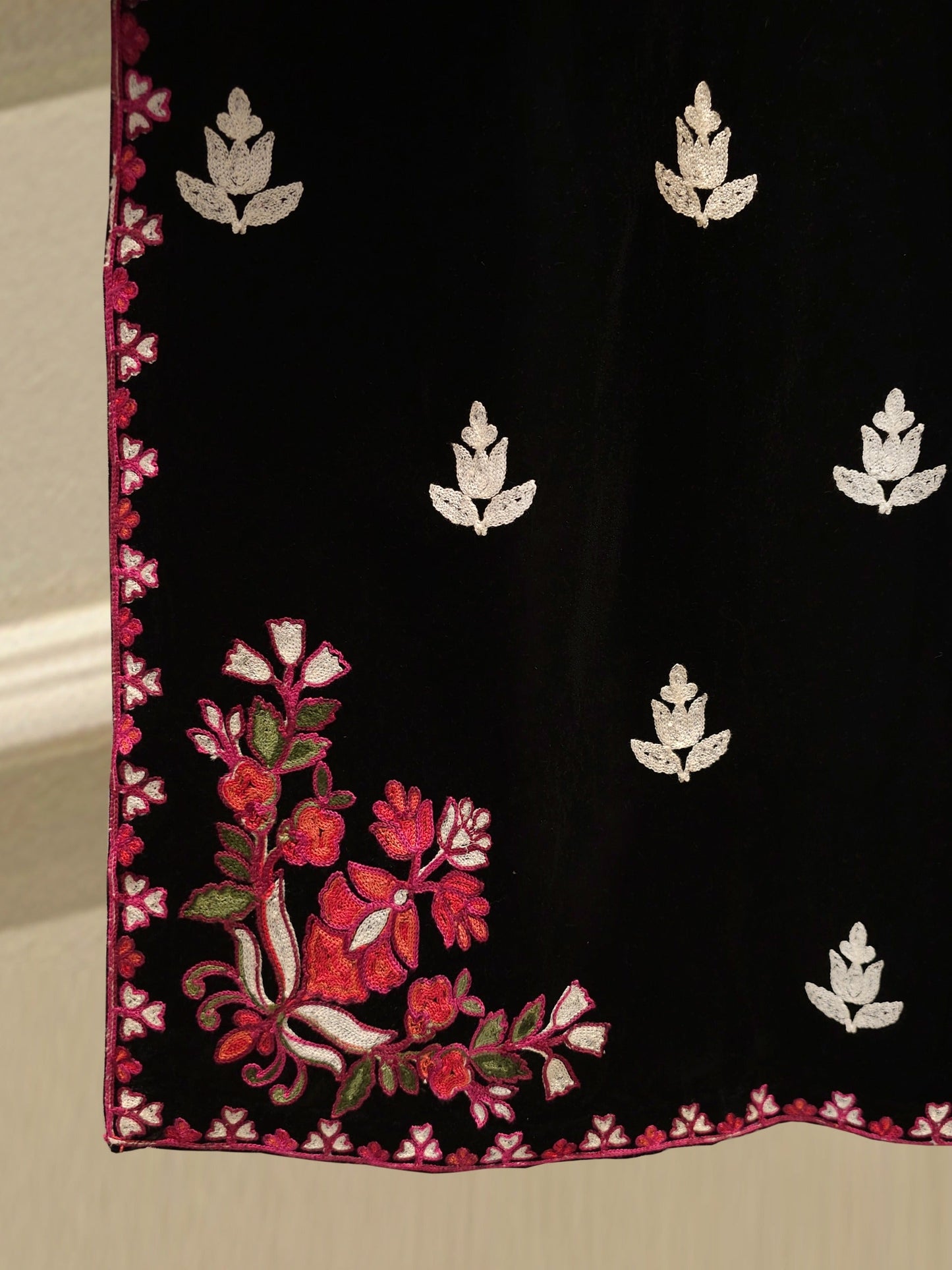 S112840 | Embroidered Velvet Suit | Aghanoor Bridal