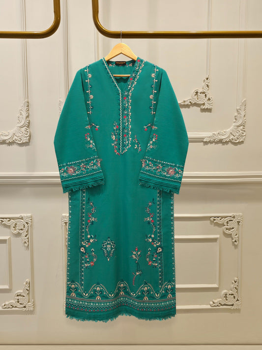 S112843 | Embroidered Khaddar Suit | Aghanoor Bridal