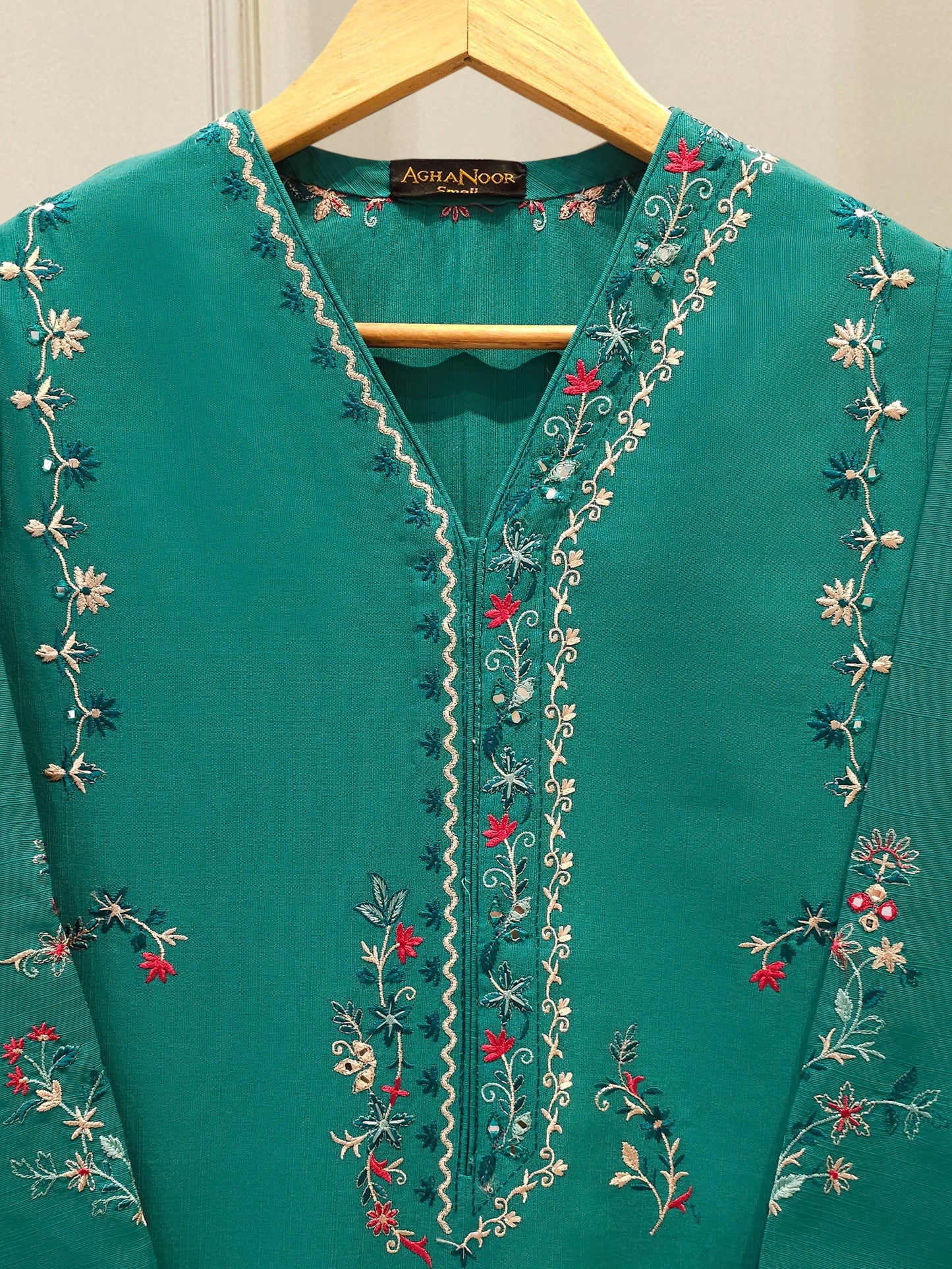 S112843 | Embroidered Khaddar Suit | Aghanoor Bridal