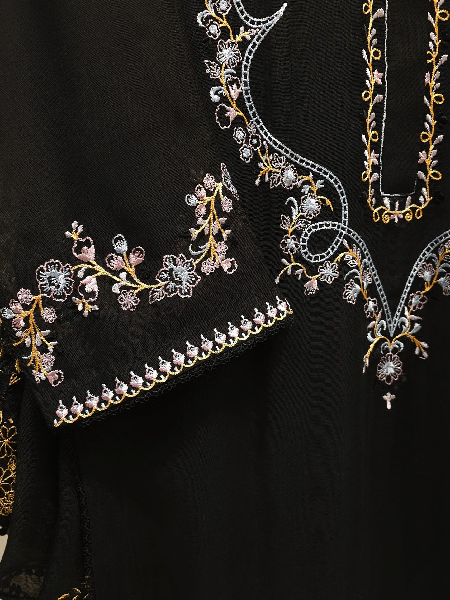 S112844 | Pure Embroidered Cotton Net Suit  | Aghanoor Bridal