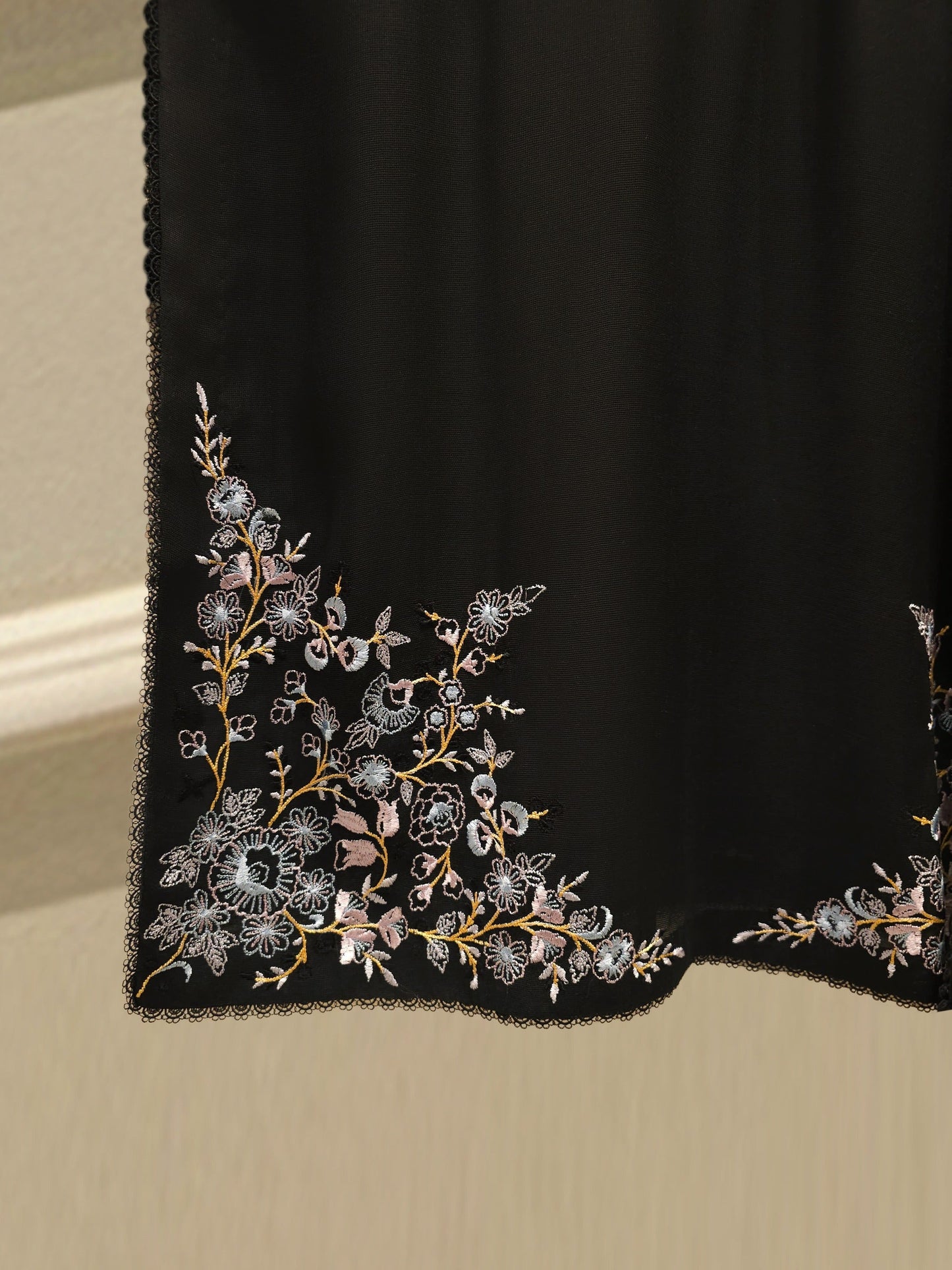 S112844 | Pure Embroidered Cotton Net Suit  | Aghanoor Bridal