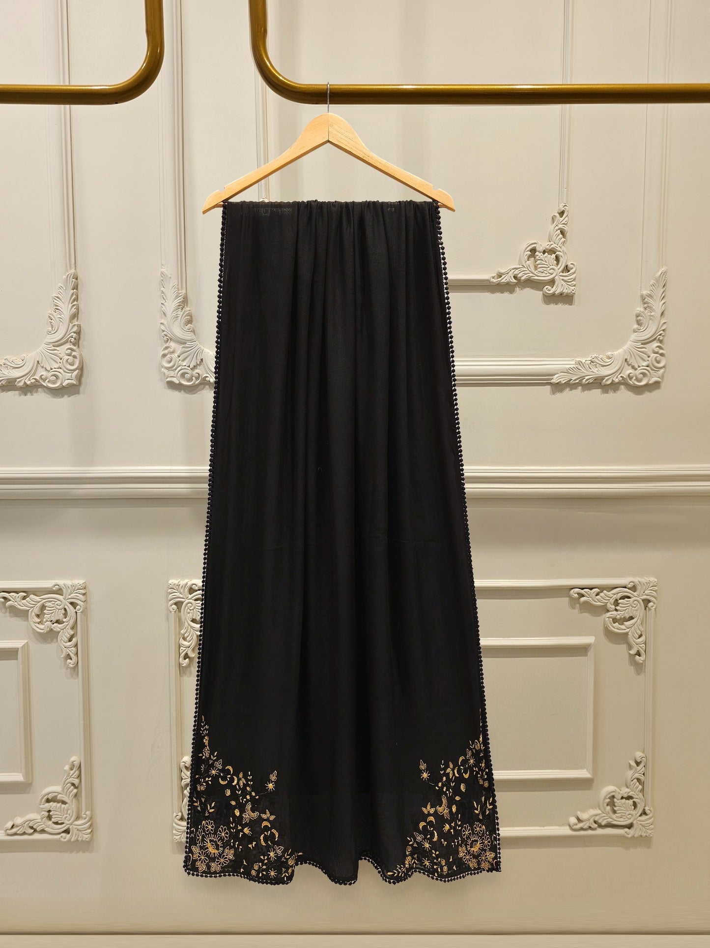 S112844 | Pure Embroidered Cotton Net Suit  | Aghanoor Bridal