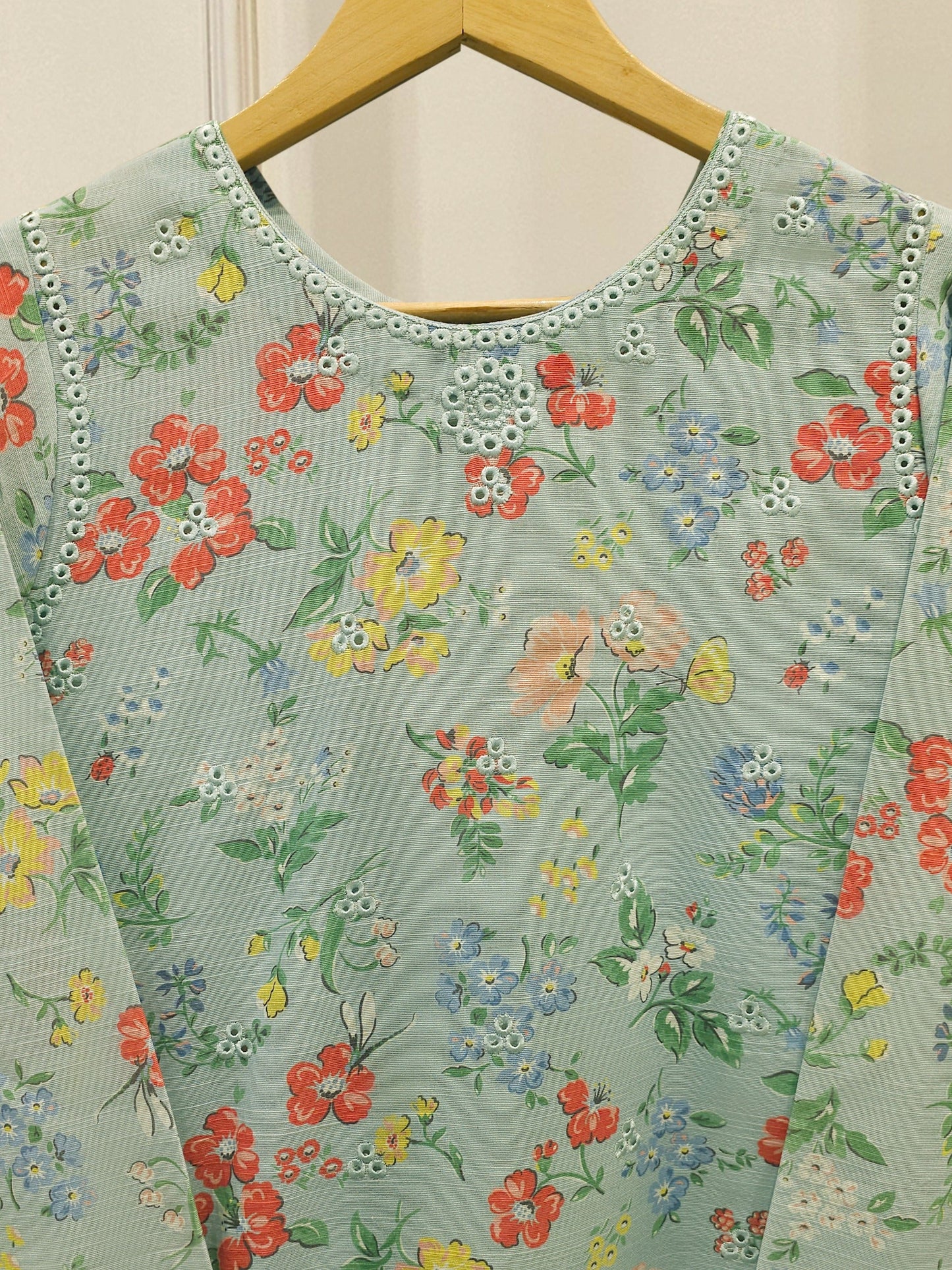 S112864 | Digital Printed Embroidered Khaddar Suit | Aghanoor Bridal