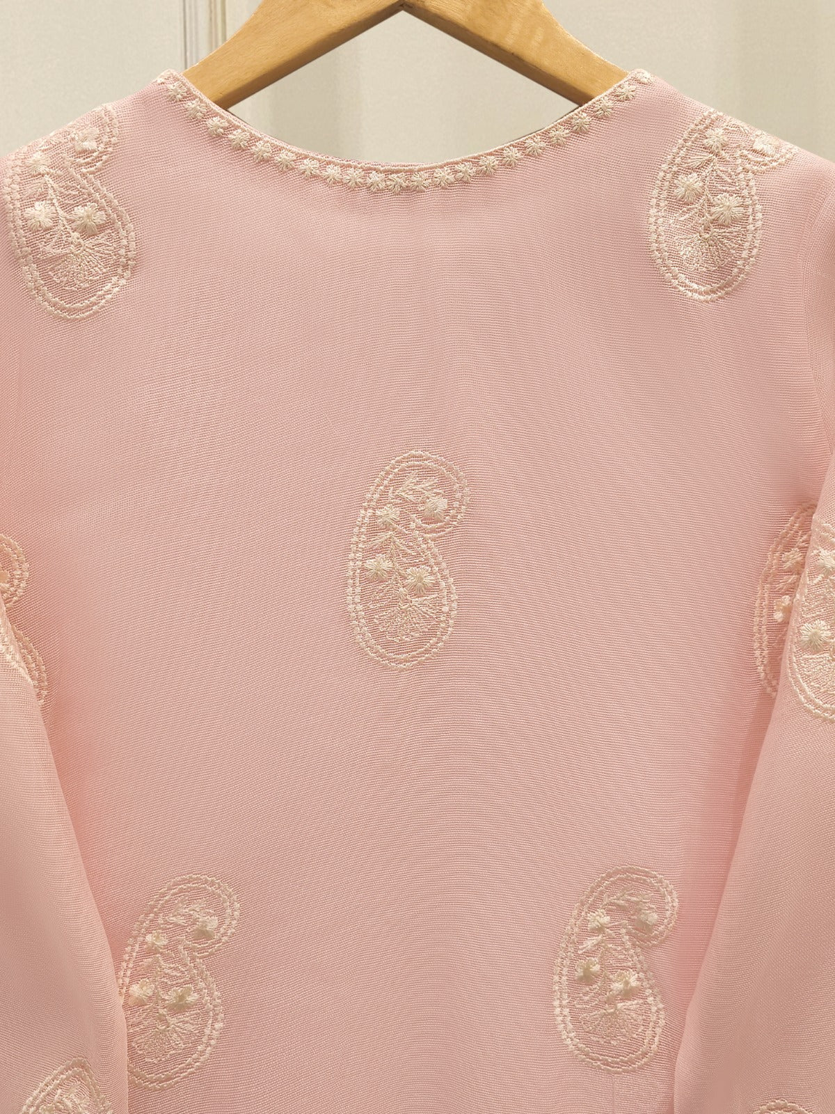 S112866 | Pure Embroidered Cotton Net Suit | Aghanoor Bridal