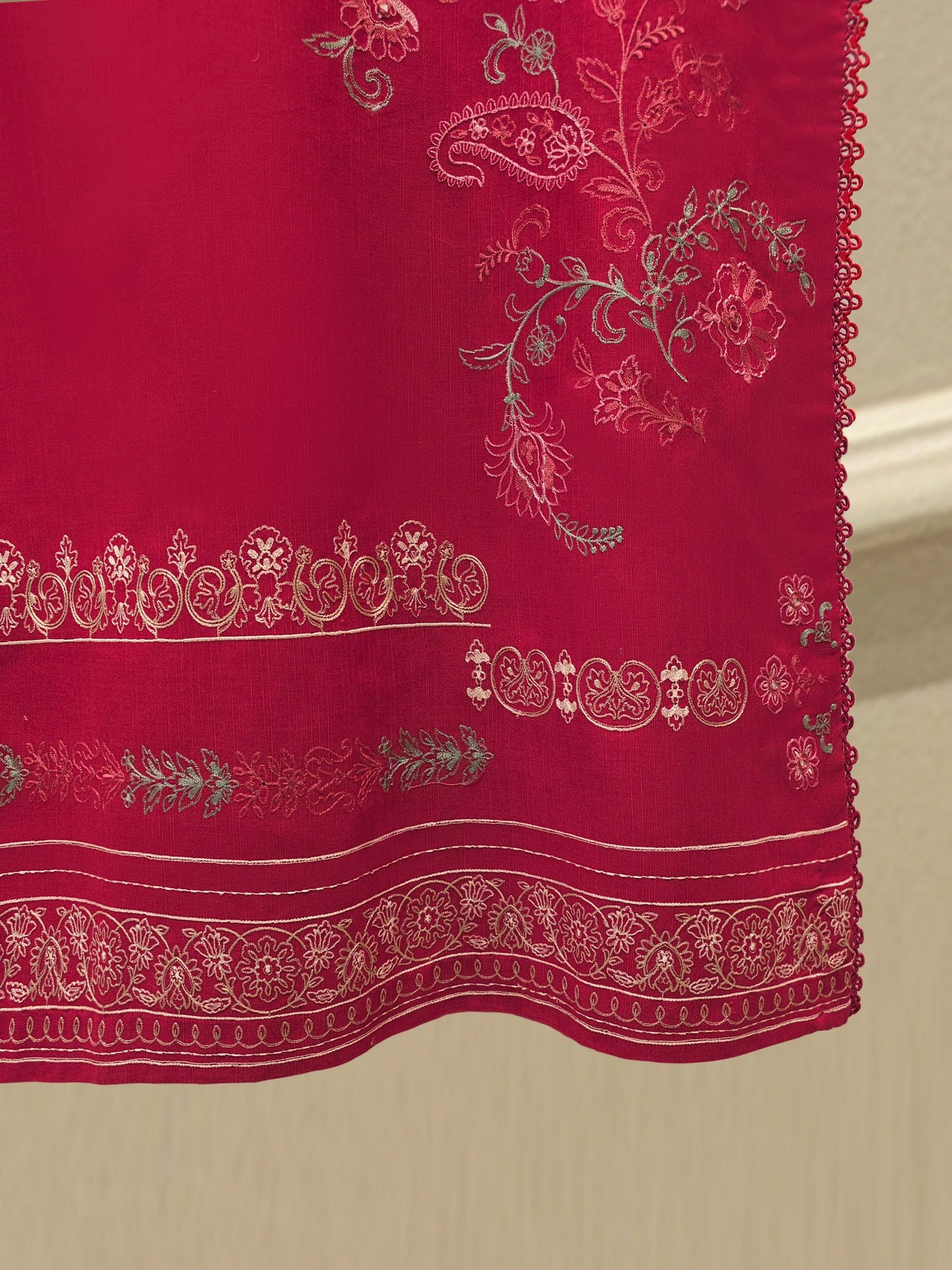 S112904 | Embroidered Khaddar Suit | Aghanoor Bridal