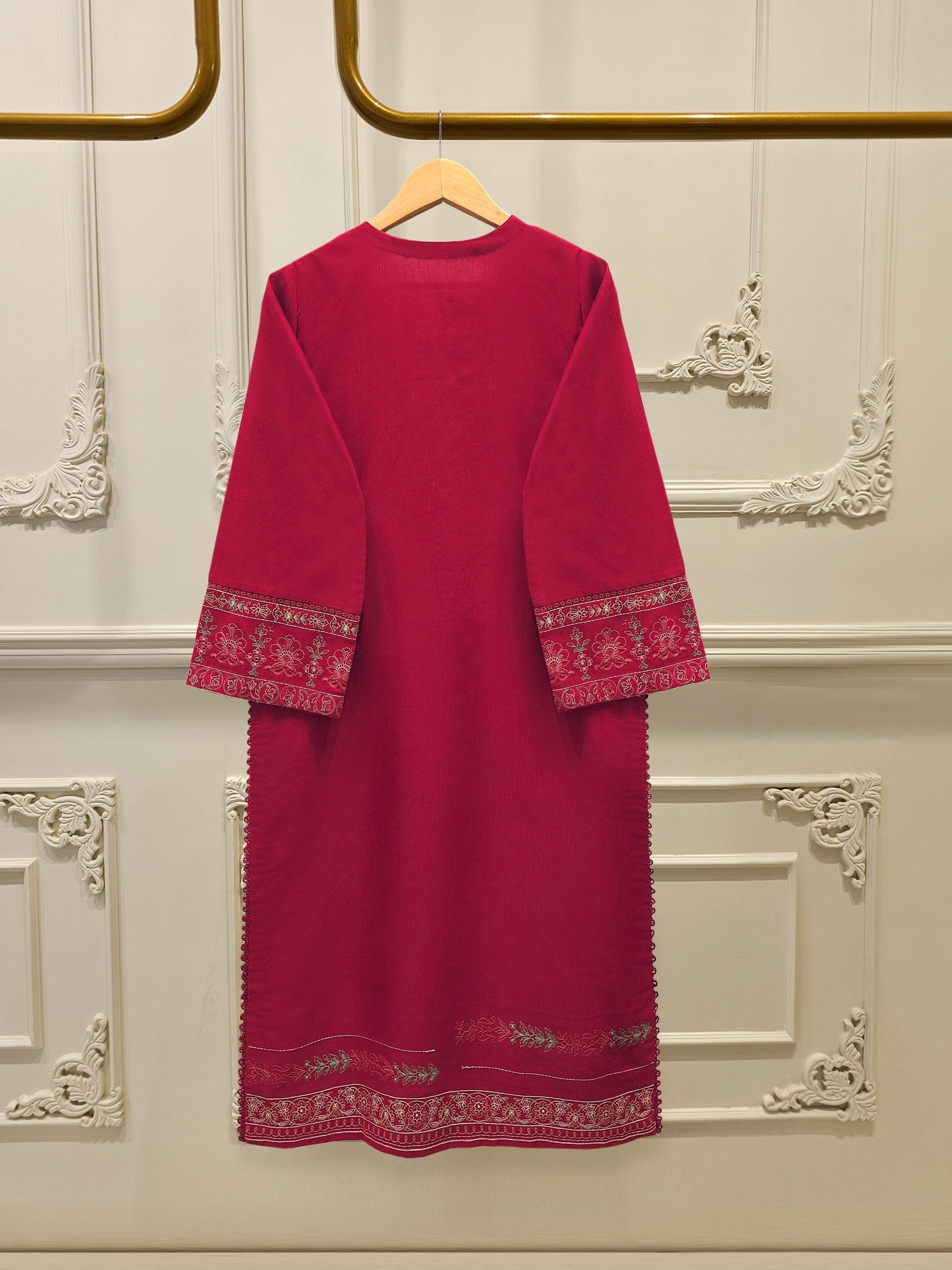 S112904 | Embroidered Khaddar Suit | Aghanoor Bridal