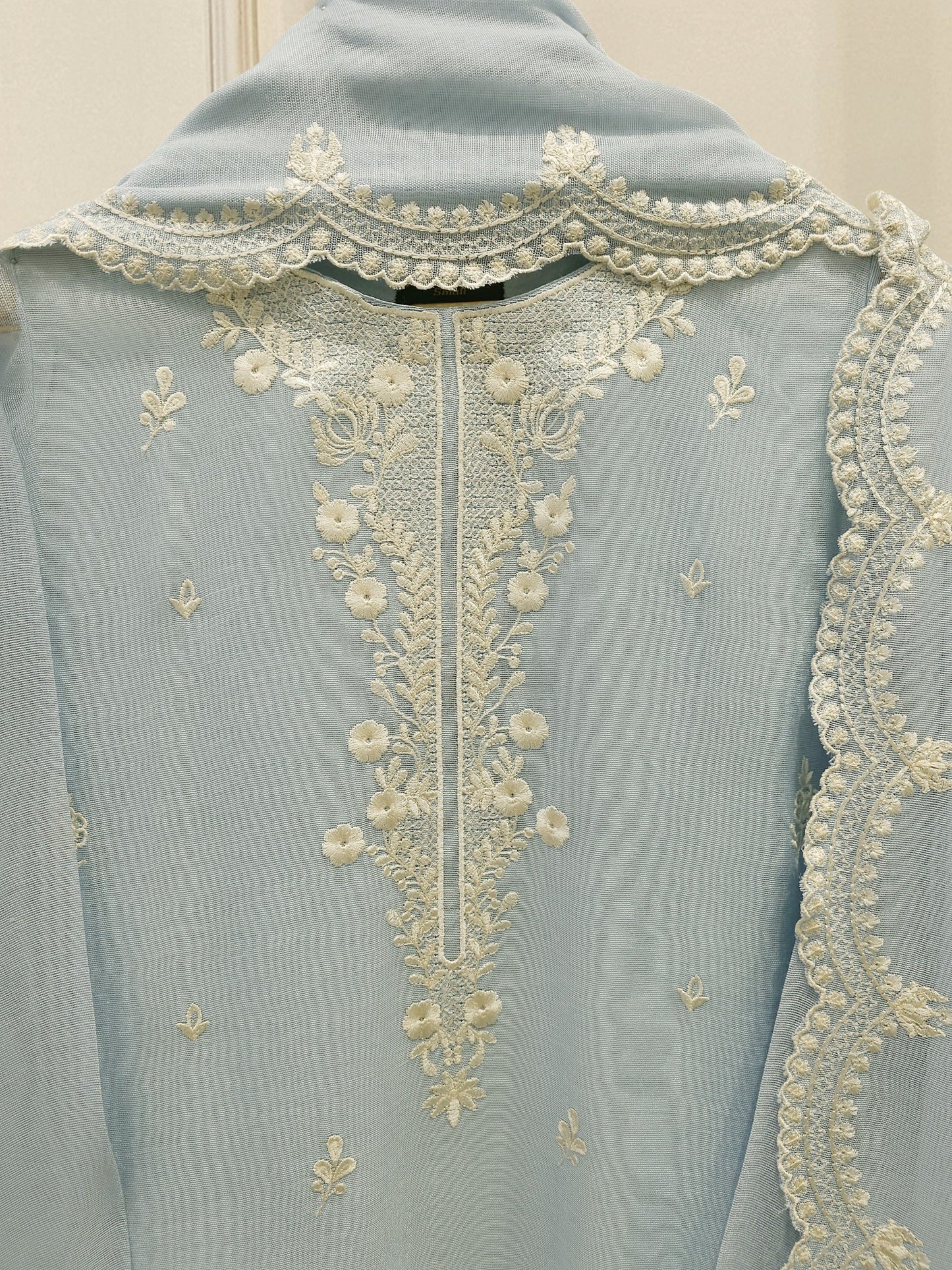 S112905 | Pure Embroidered Cotton Net Shirt | Aghanoor Bridal