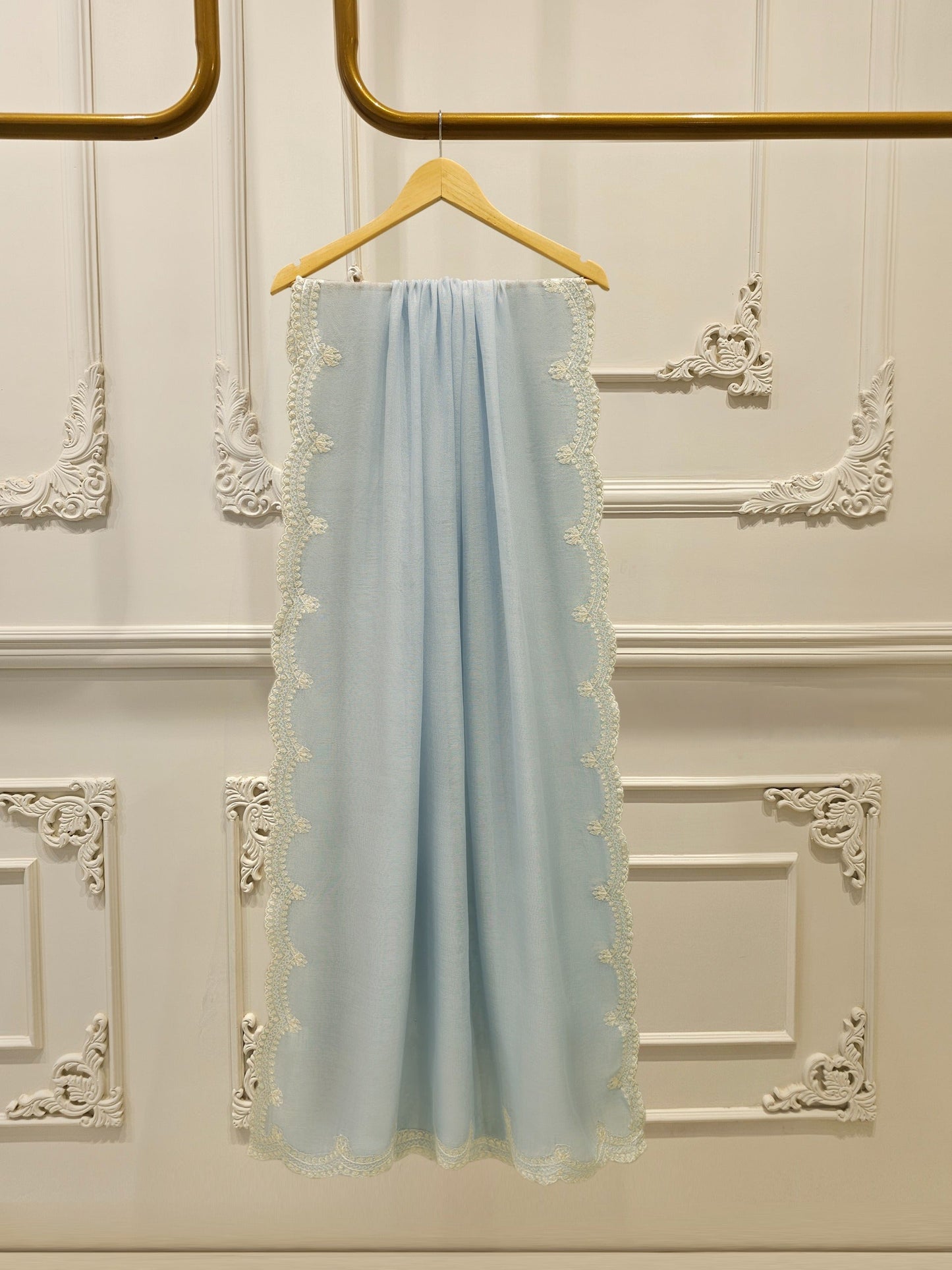 S112905 | Pure Embroidered Cotton Net Shirt | Aghanoor Bridal