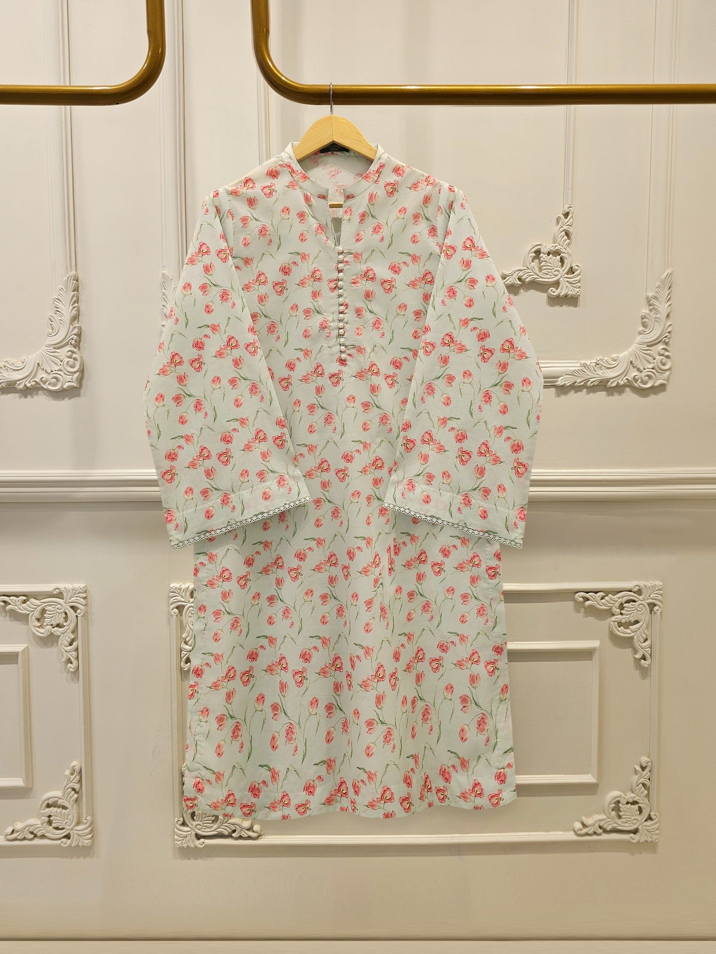 S112908 | Digital Printed Cambric Suit | Aghanoor Bridal