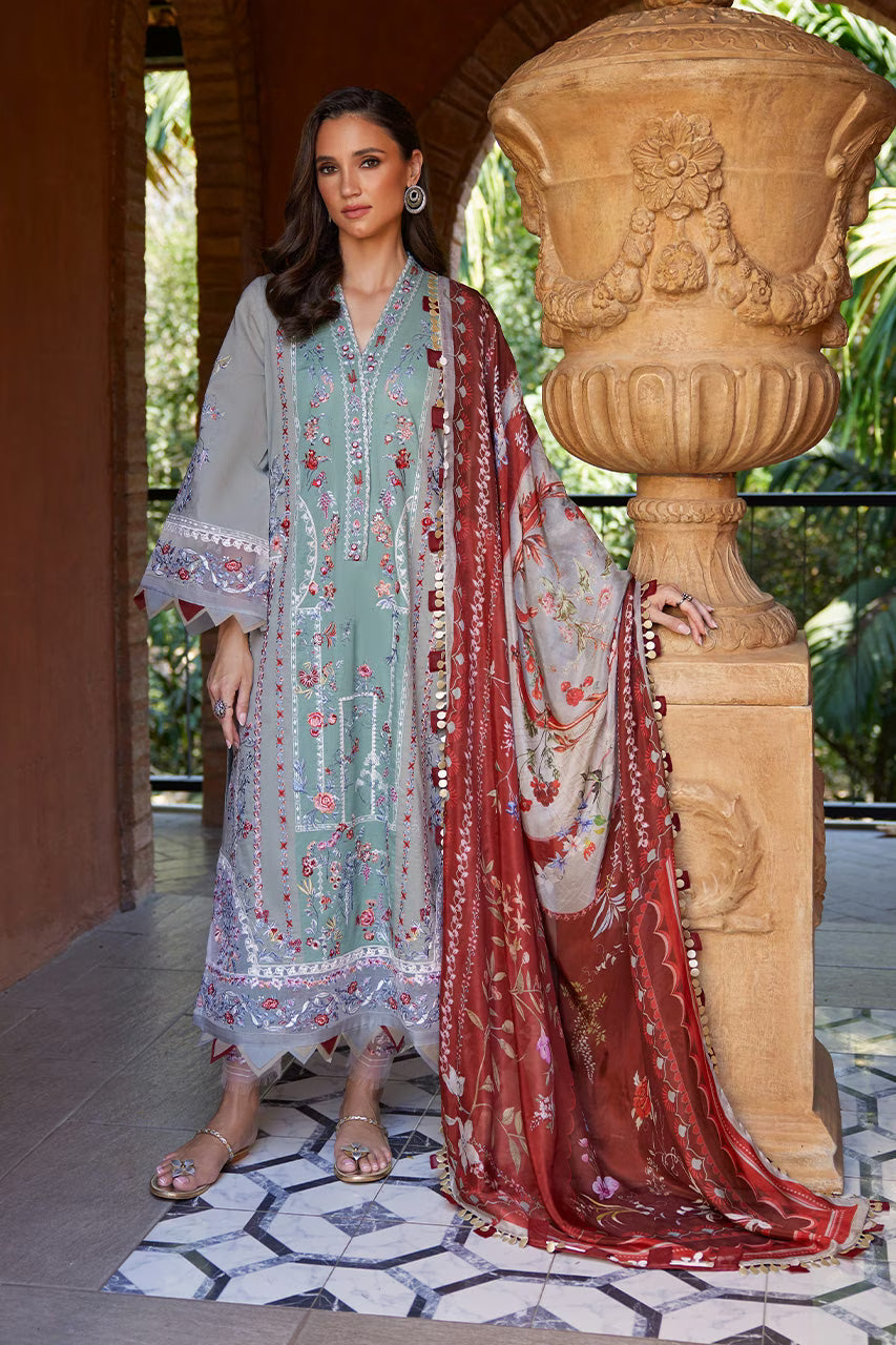 Aqua Blooms | Unstitched Spring Summer '26 | Nida Azwer