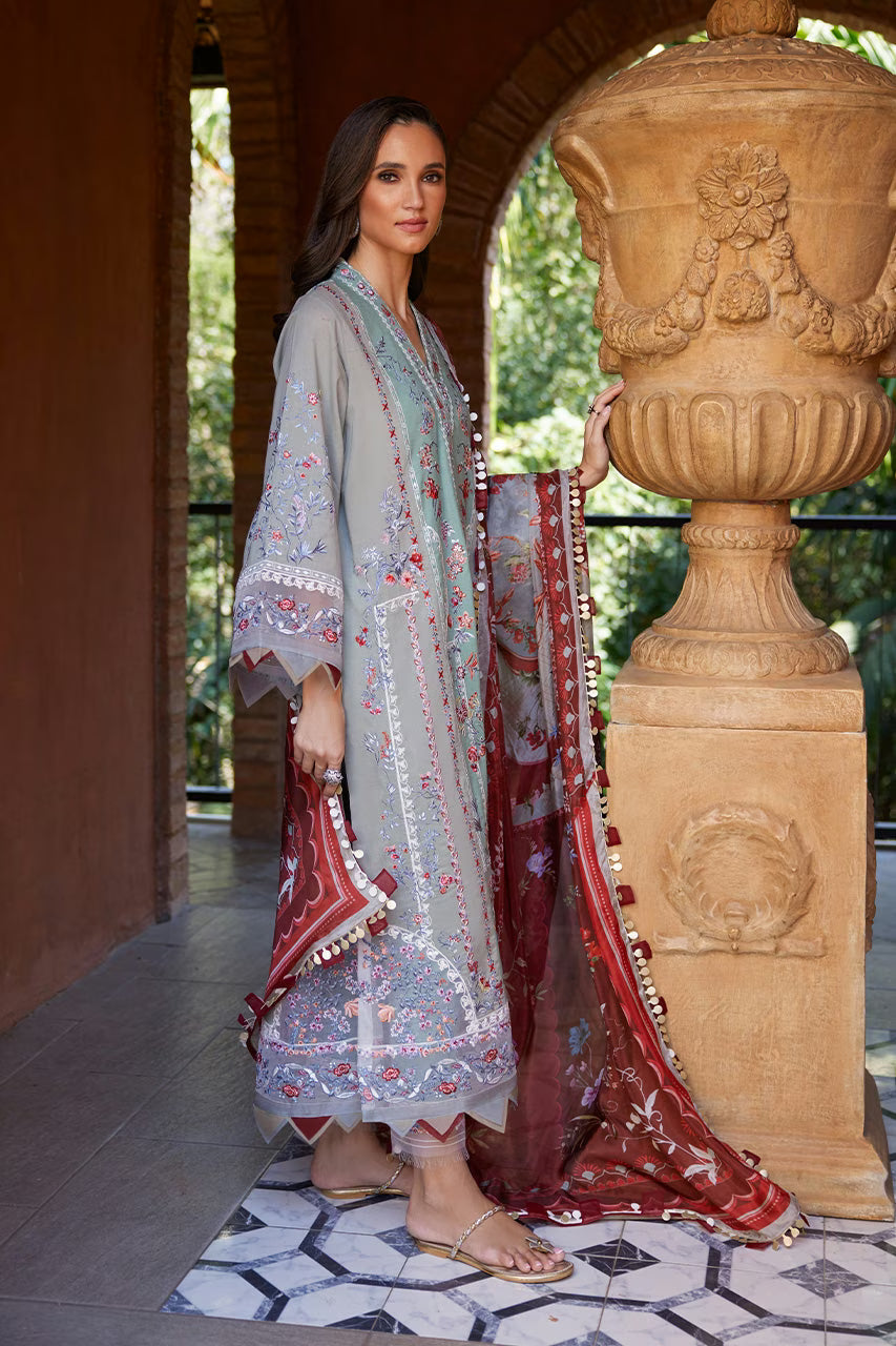 Aqua Blooms | Unstitched Spring Summer '26 | Nida Azwer