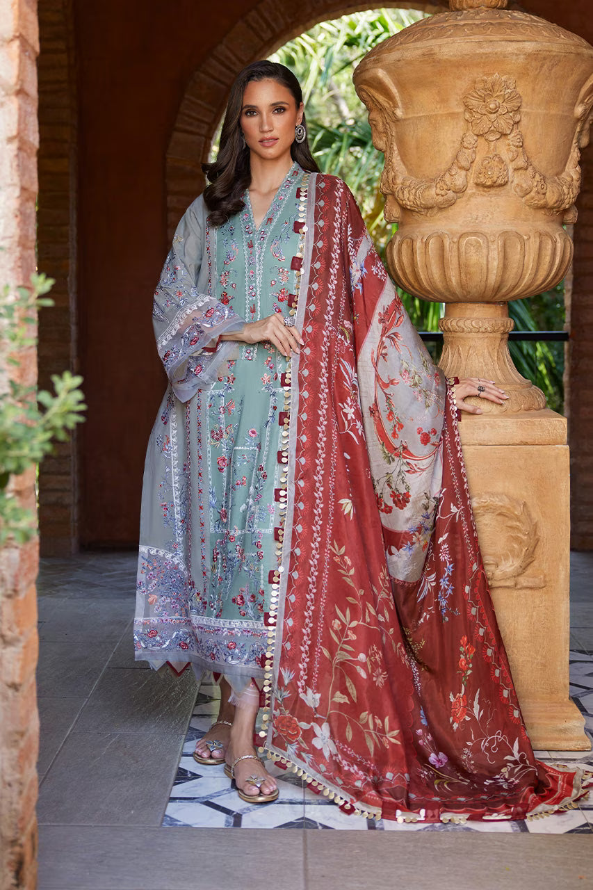 Aqua Blooms | Unstitched Spring Summer '26 | Nida Azwer