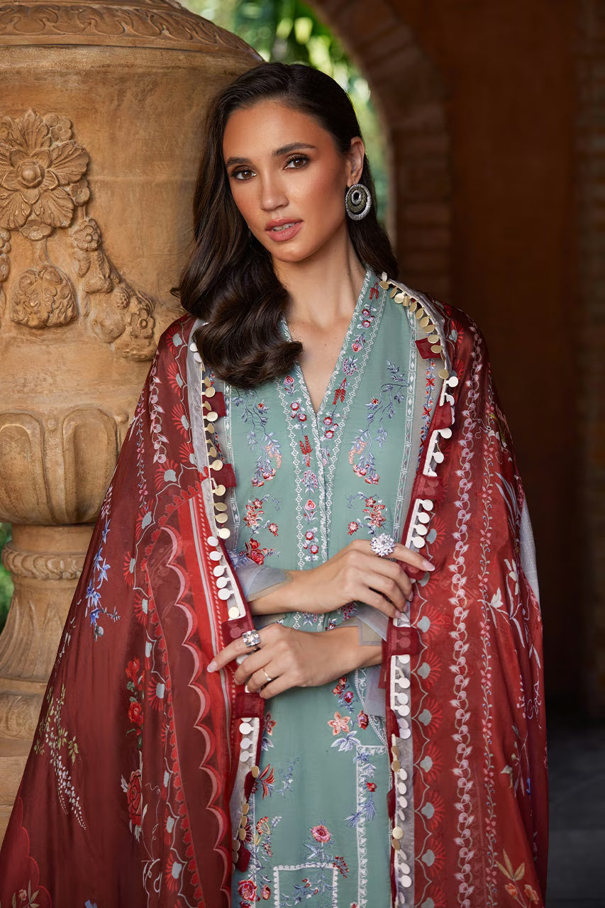 Aqua Blooms | Unstitched Spring Summer '26 | Nida Azwer