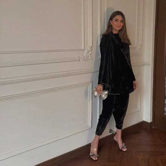 Loop Set In Black | Luxe Edit '25 | Bare By Zehra Saleem