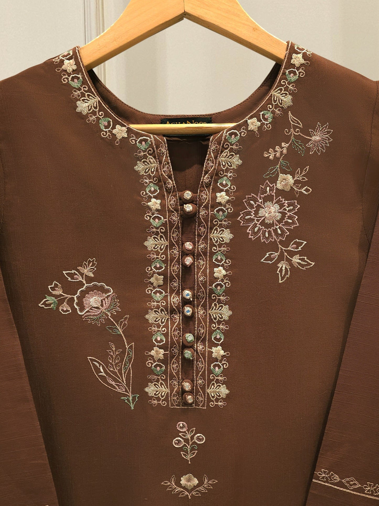 S112859 | Embroidered Khaddar Suit | Aghanoor Bridal