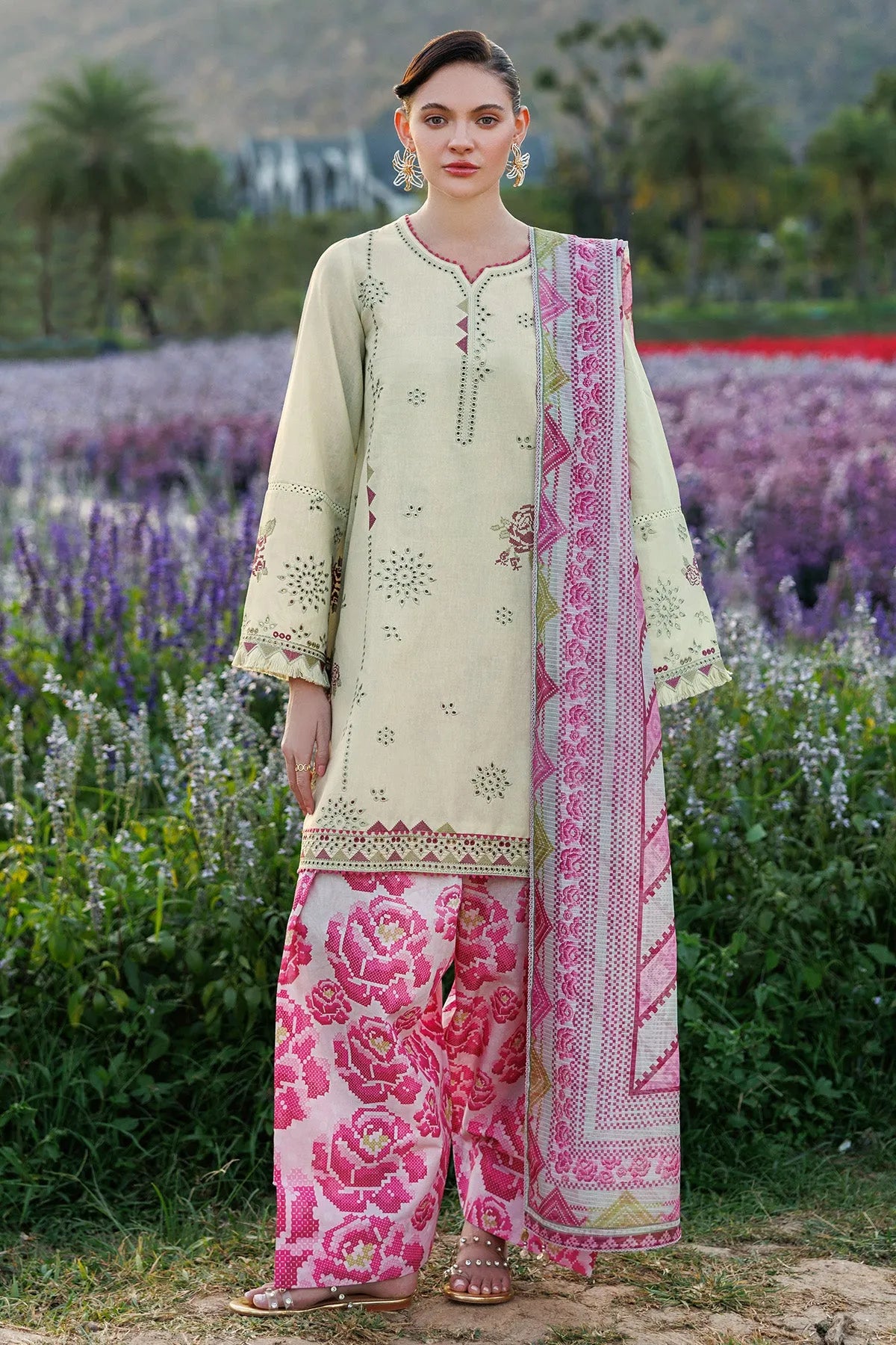 Embroidered Lawn USE-9289 | Unstitched Summer '26 | Jazmin