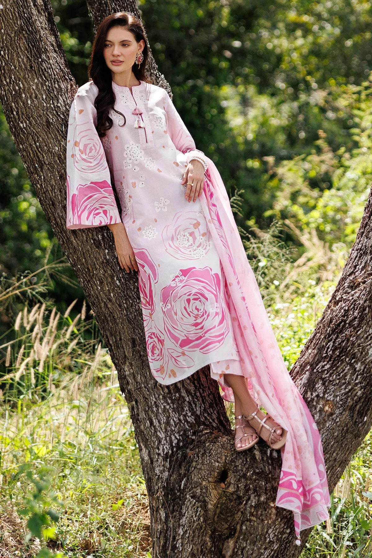 Embroidered Lawn USE-9296 | Unstitched Summer '26 | Jazmin