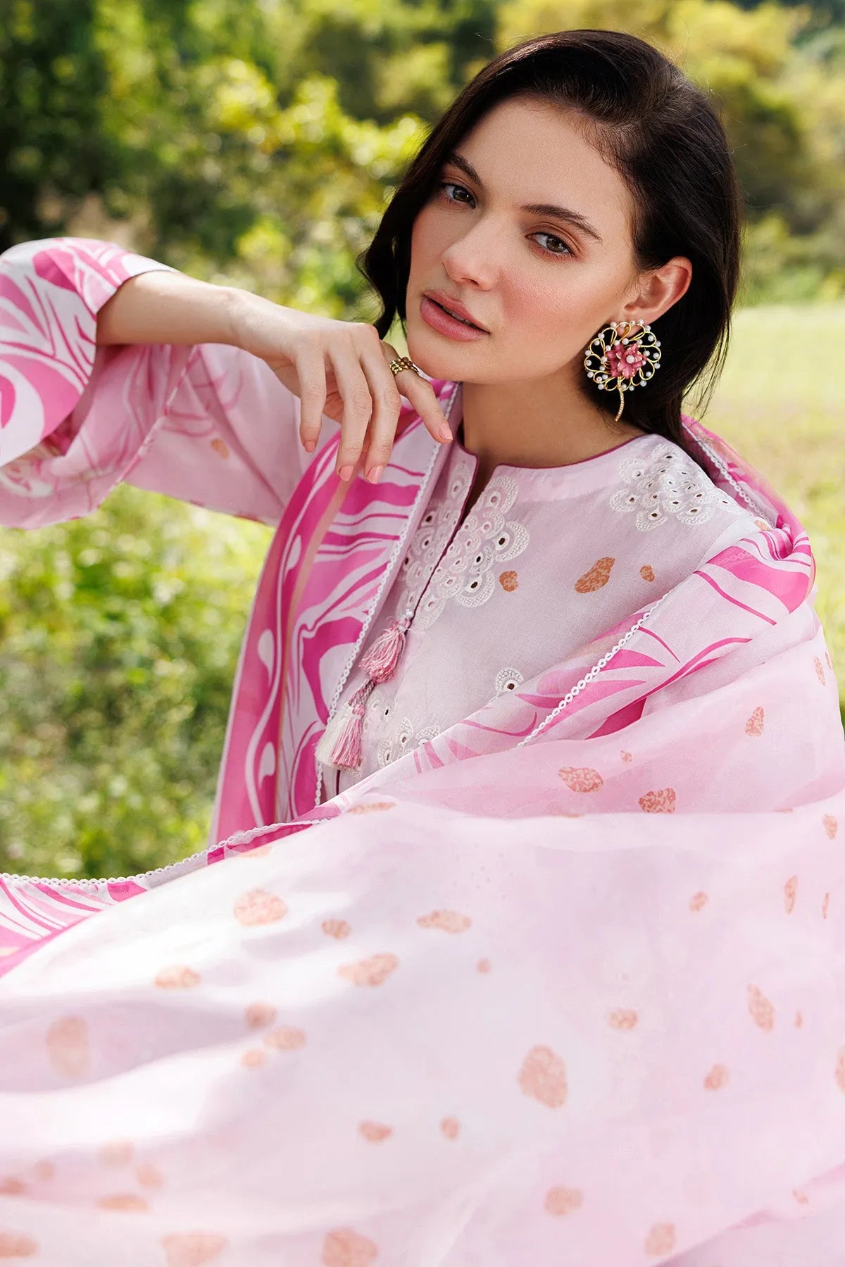 Embroidered Lawn USE-9296 | Unstitched Summer '26 | Jazmin