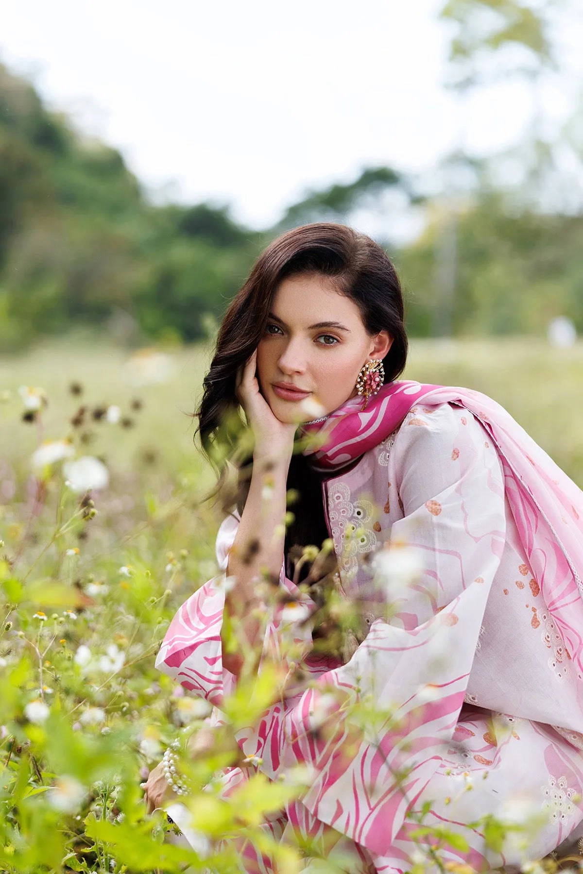 Embroidered Lawn USE-9296 | Unstitched Summer '26 | Jazmin
