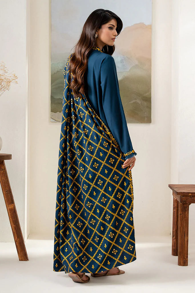 SAGE BLUE-2PC(SHIRT & DUPPATA) | EXCLUSIVE PRET | Cross Stitch