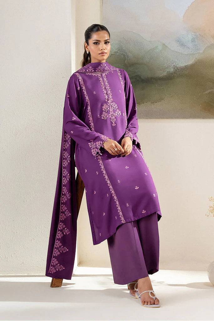 PURPLE HUE-2PC (SHIRT & DUPATTA) | EXCLUSIVE PRET | Cross Stitch