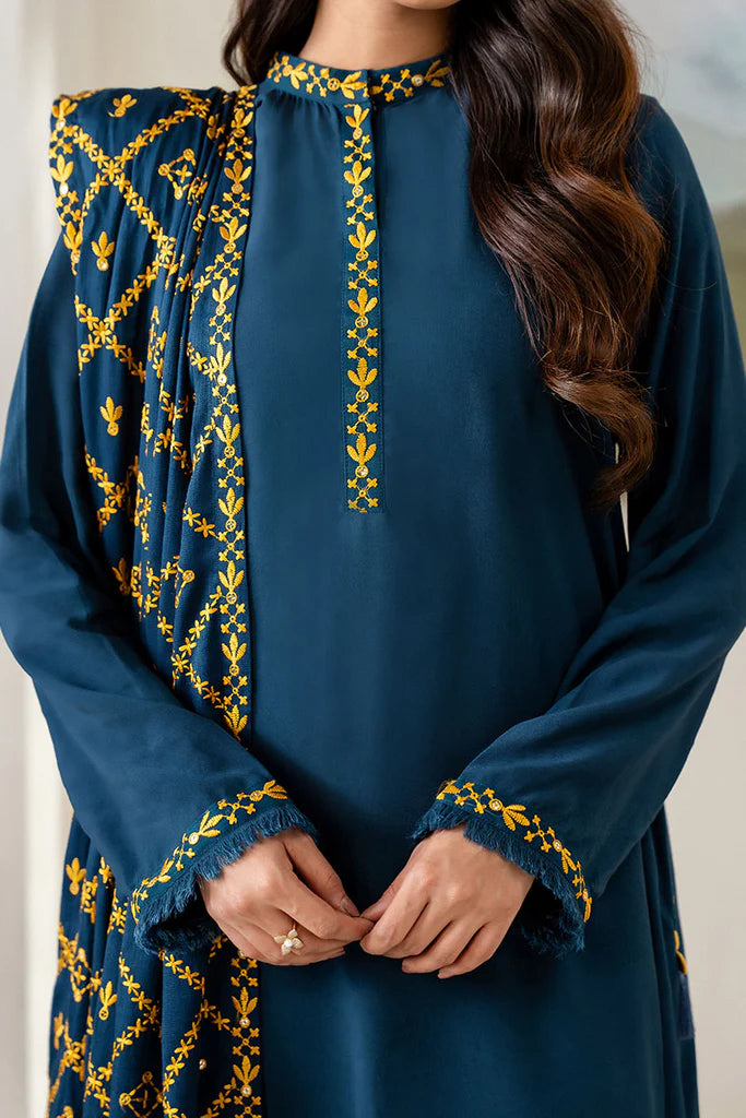 SAGE BLUE-2PC(SHIRT & DUPPATA) | EXCLUSIVE PRET | Cross Stitch