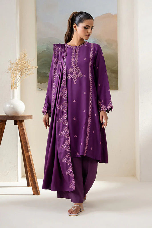 PURPLE HUE-2PC (SHIRT & DUPATTA) | EXCLUSIVE PRET | Cross Stitch