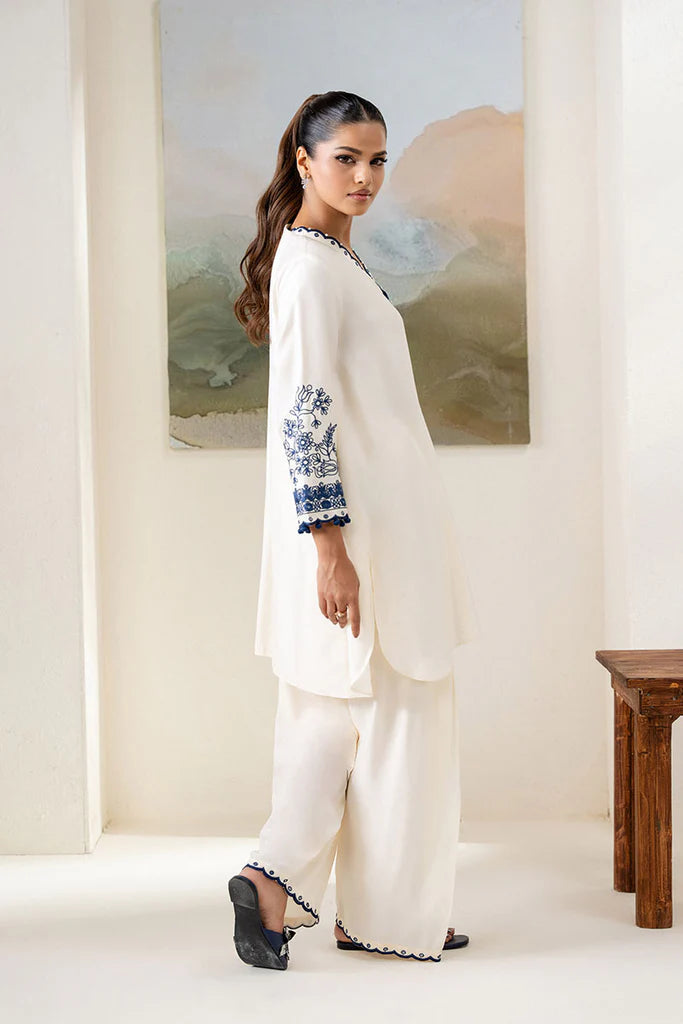 BLUE WAVE-2PC (SHIRT & TROUSER) | EXCLUSIVE PRET | Cross Stitch