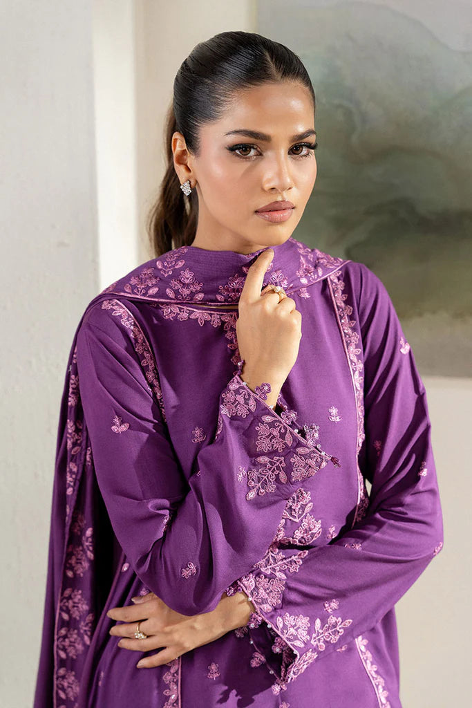 PURPLE HUE-2PC (SHIRT & DUPATTA) | EXCLUSIVE PRET | Cross Stitch