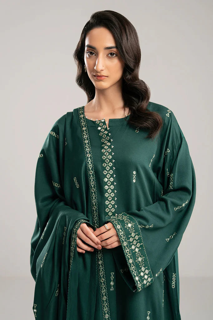 GREEN DROP-2PC(SHIRT & DUPPATA) | EXCLUSIVE PRET | Cross Stitch