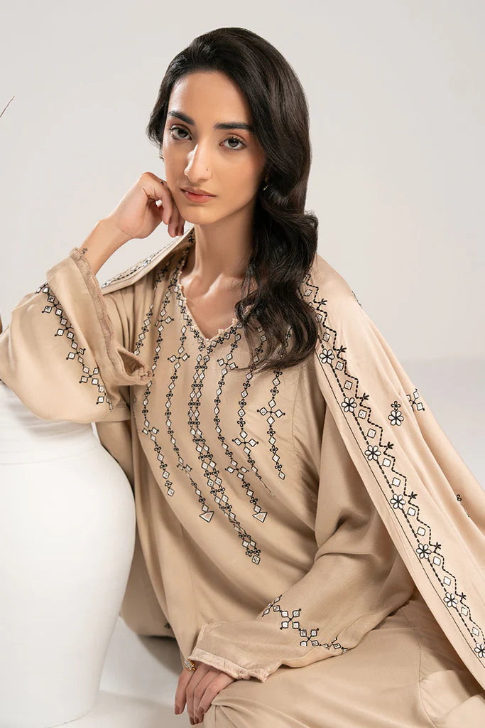 SHADOW DUST-2PC(SHIRT & DUPPATA) | EXCLUSIVE PRET | Cross Stitch