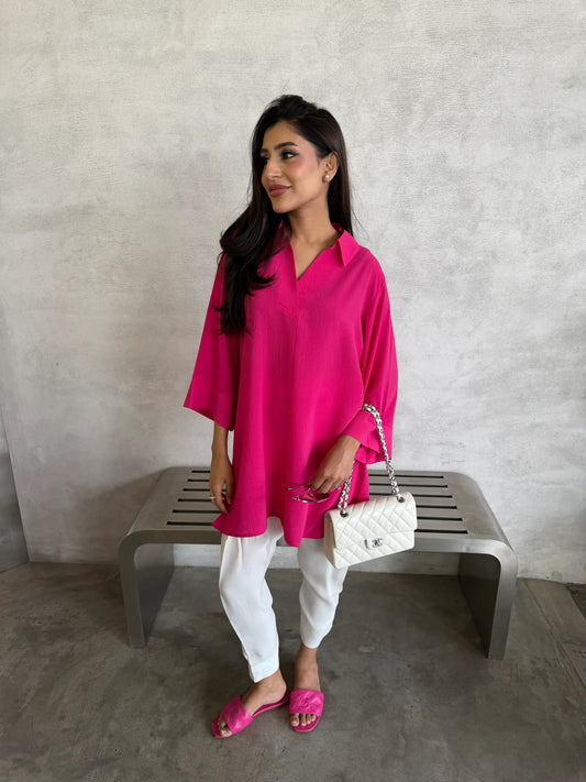 Hot Pink Toby Tunic | Sak Atelier