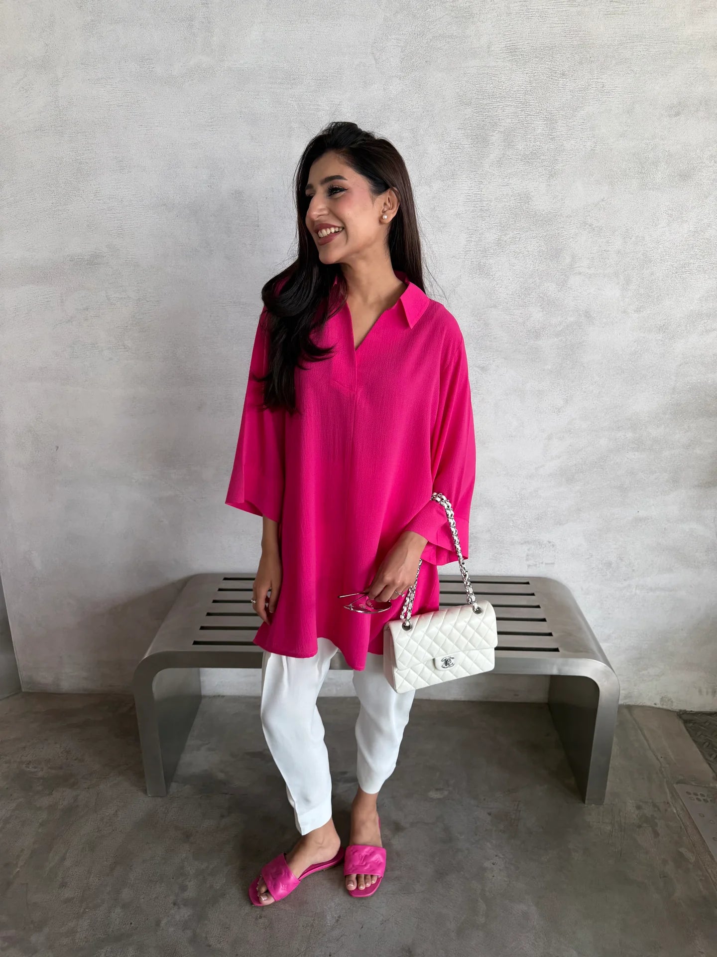 Hot Pink Toby Tunic | Sak Atelier