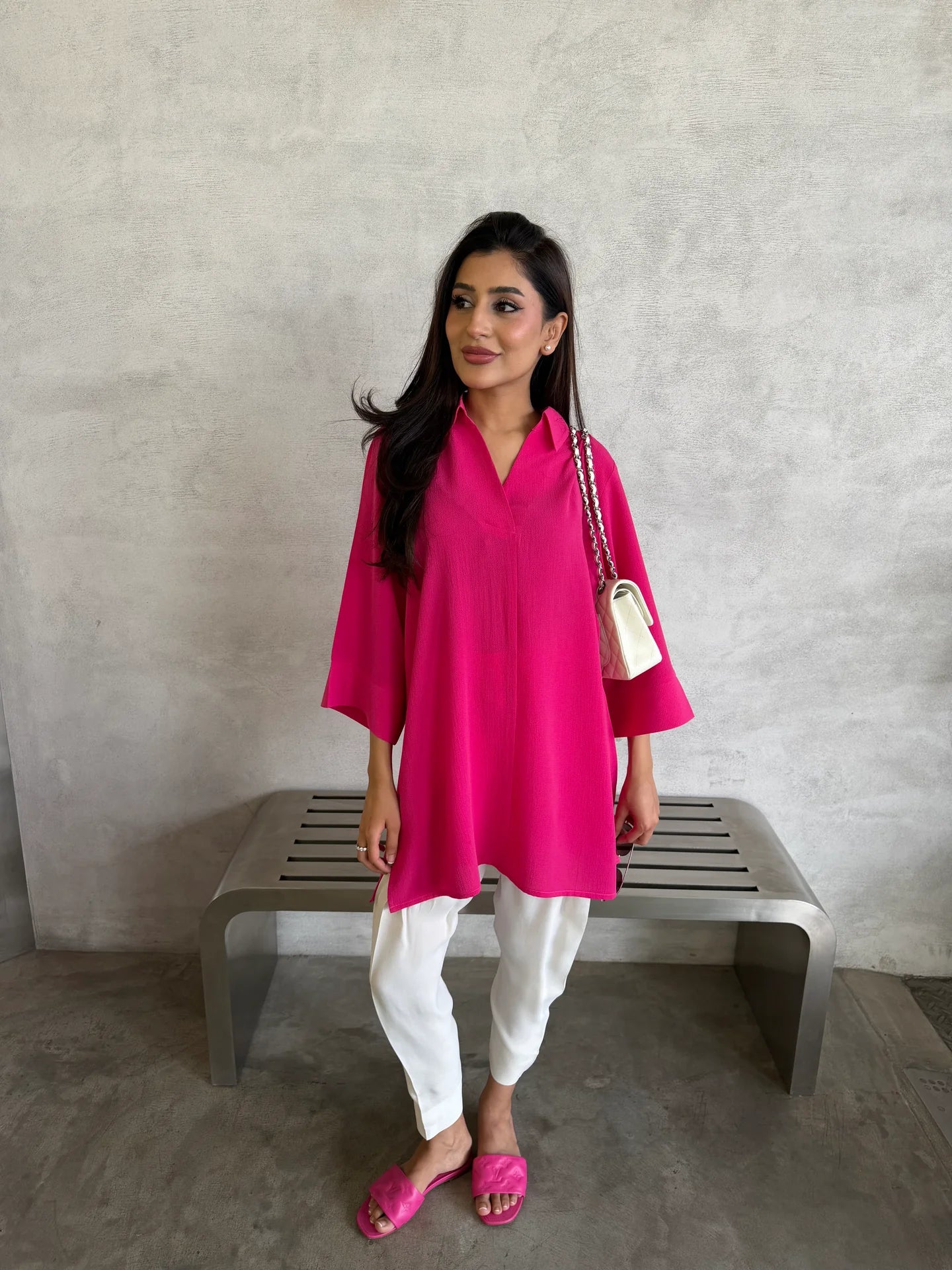 Hot Pink Toby Tunic | Sak Atelier