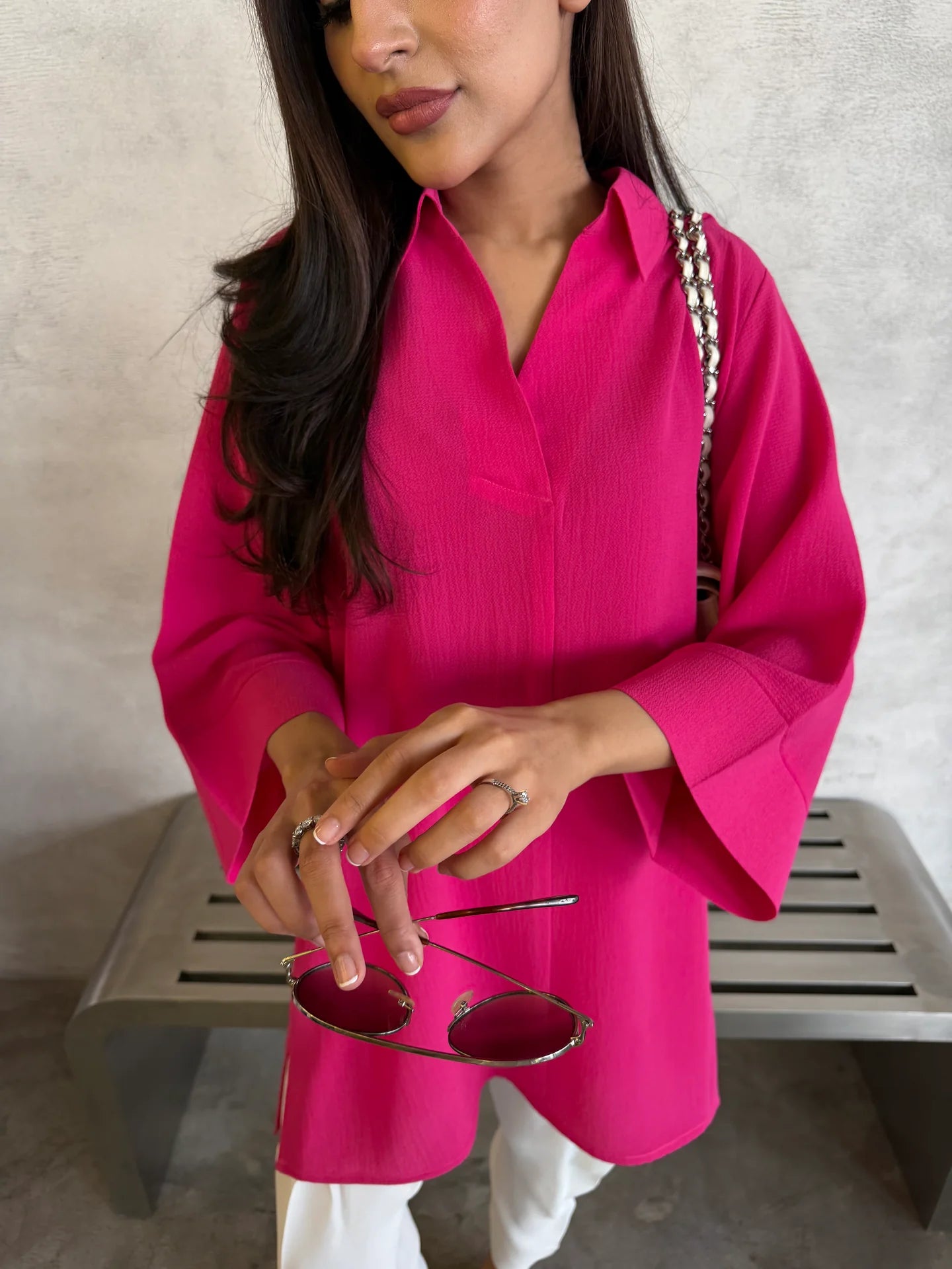 Hot Pink Toby Tunic | Sak Atelier