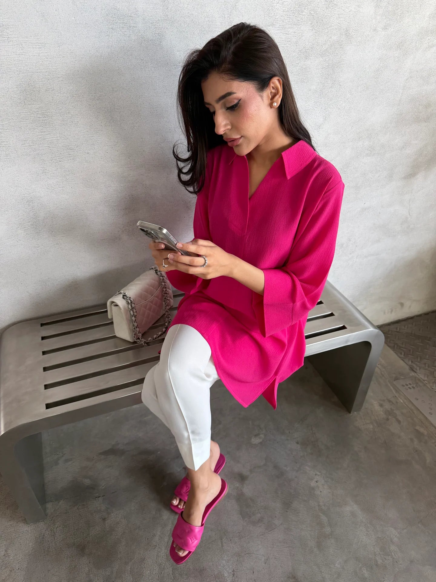 Hot Pink Toby Tunic | Sak Atelier