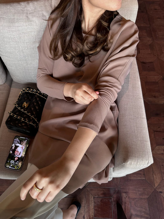 TAUPE LAURIE TUNIC | Sak Atelier