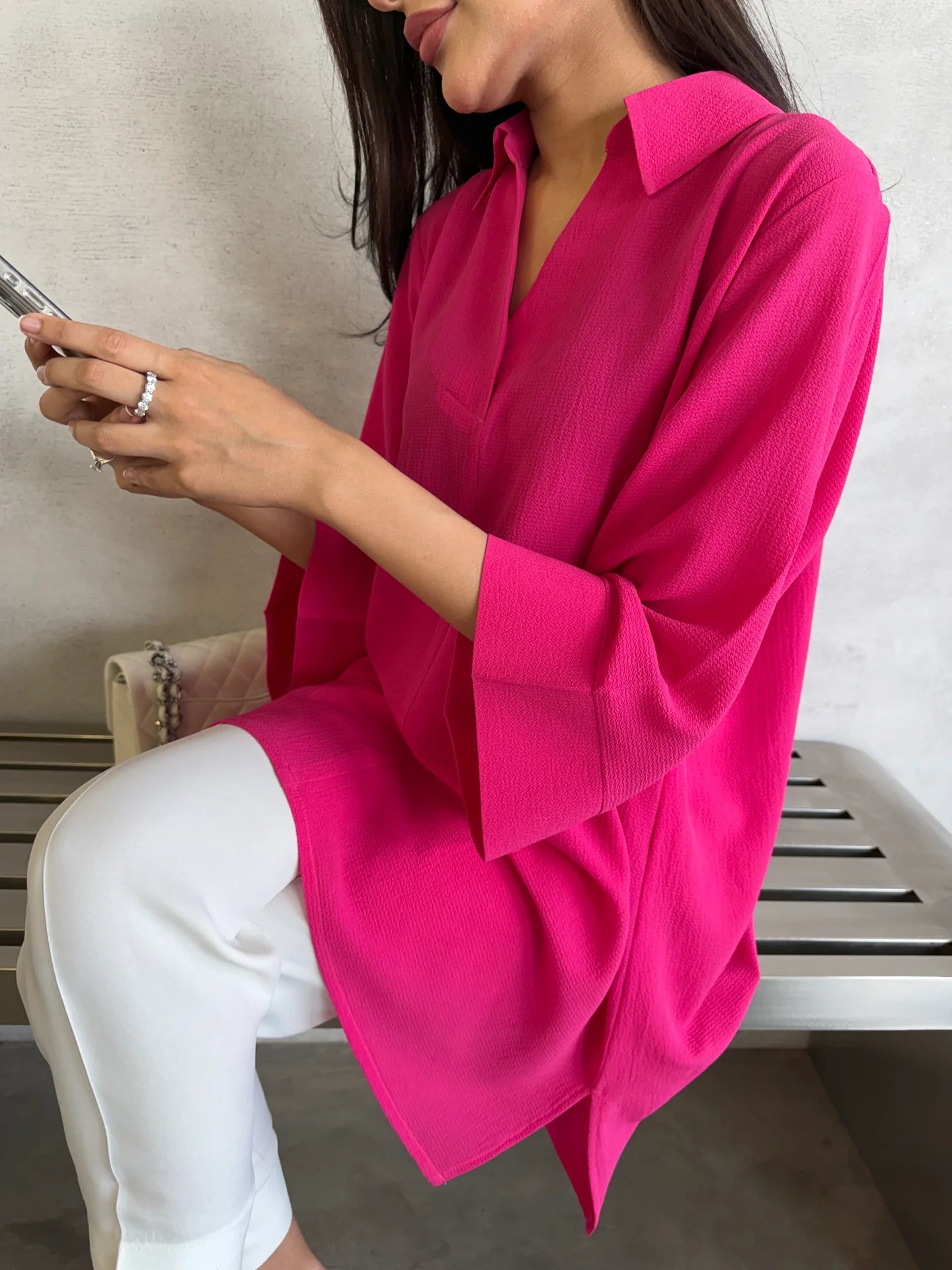 Hot Pink Toby Tunic | Sak Atelier