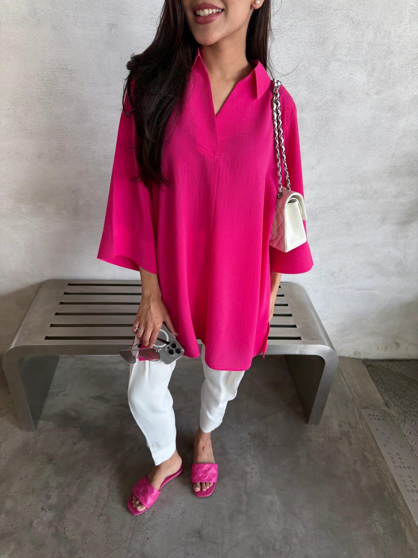 Hot Pink Toby Tunic | Sak Atelier