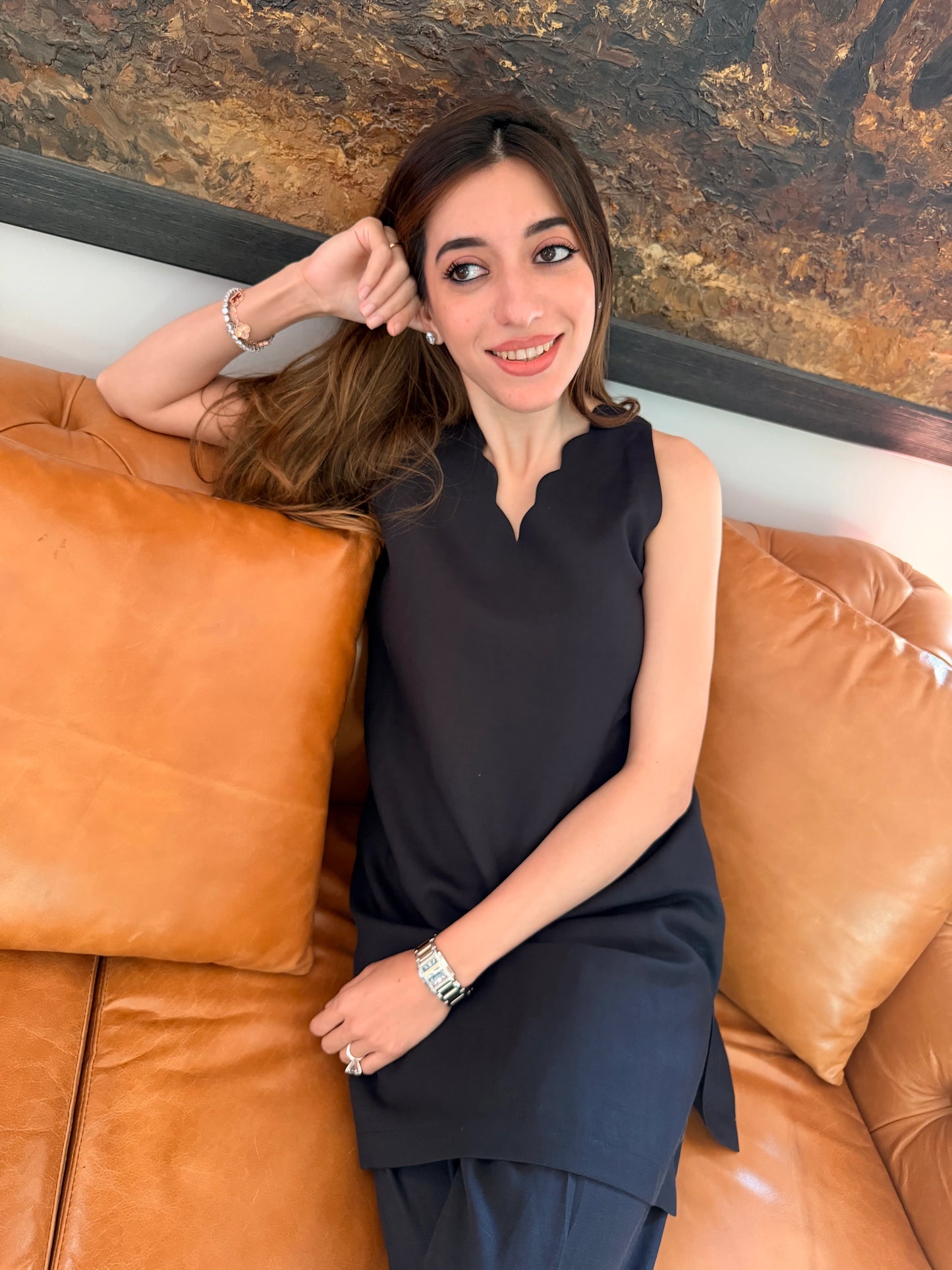 Dark Navy Scallop Set | Sak Atelier