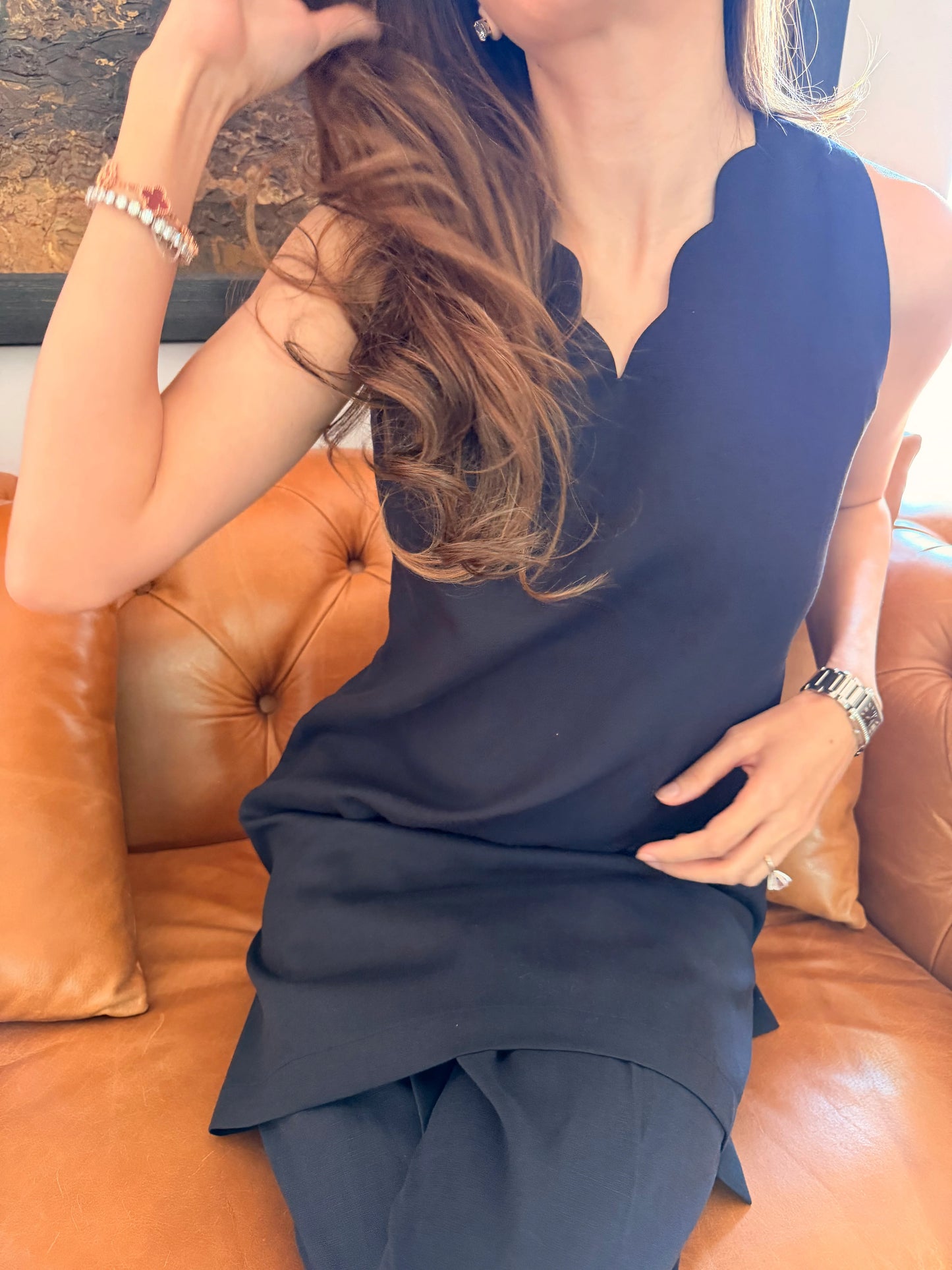 Dark Navy Scallop Set | Sak Atelier