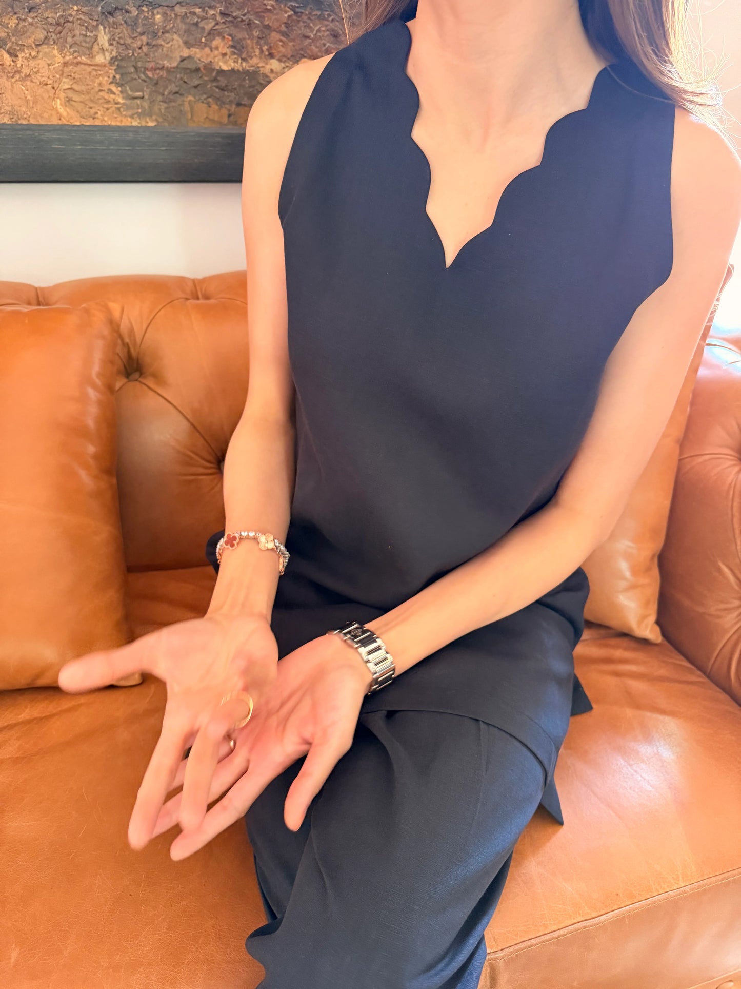 Dark Navy Scallop Set | Sak Atelier