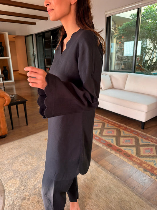 Dark Navy Scallop Set | Sak Atelier