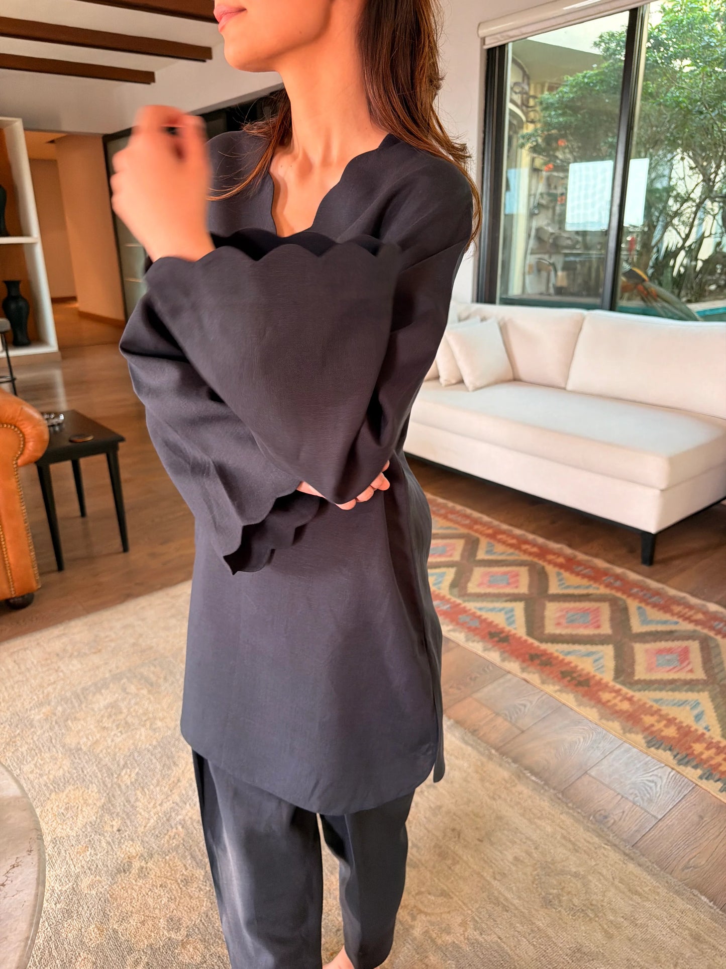 Dark Navy Scallop Set | Sak Atelier