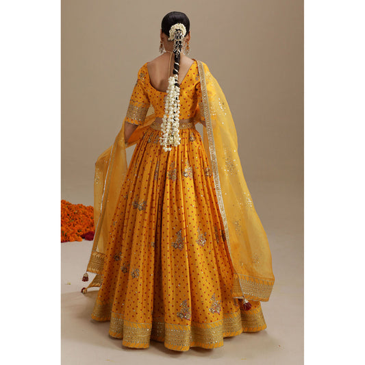 YELLOW PRINTED BANDHANI | CHAM CHAM’26 | DYOT