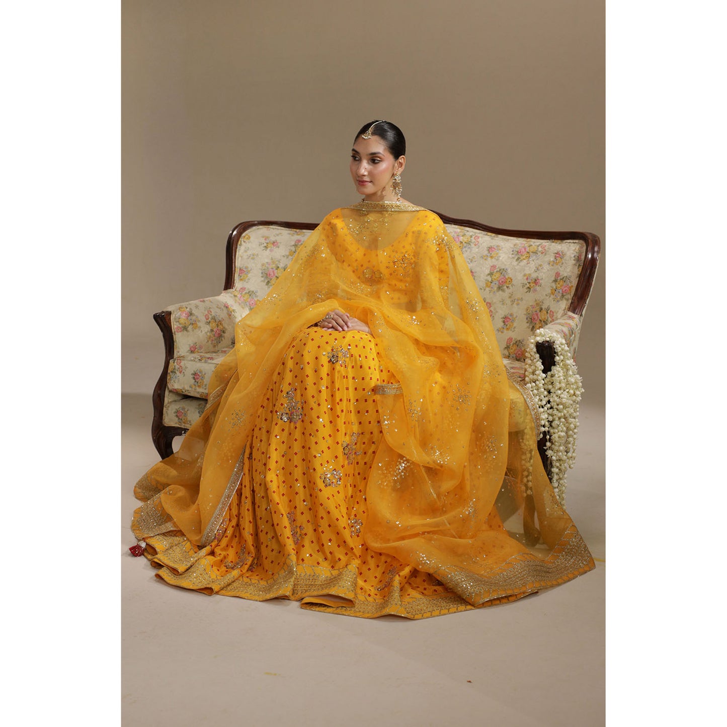 YELLOW PRINTED BANDHANI | CHAM CHAM ‘26 | DYOT