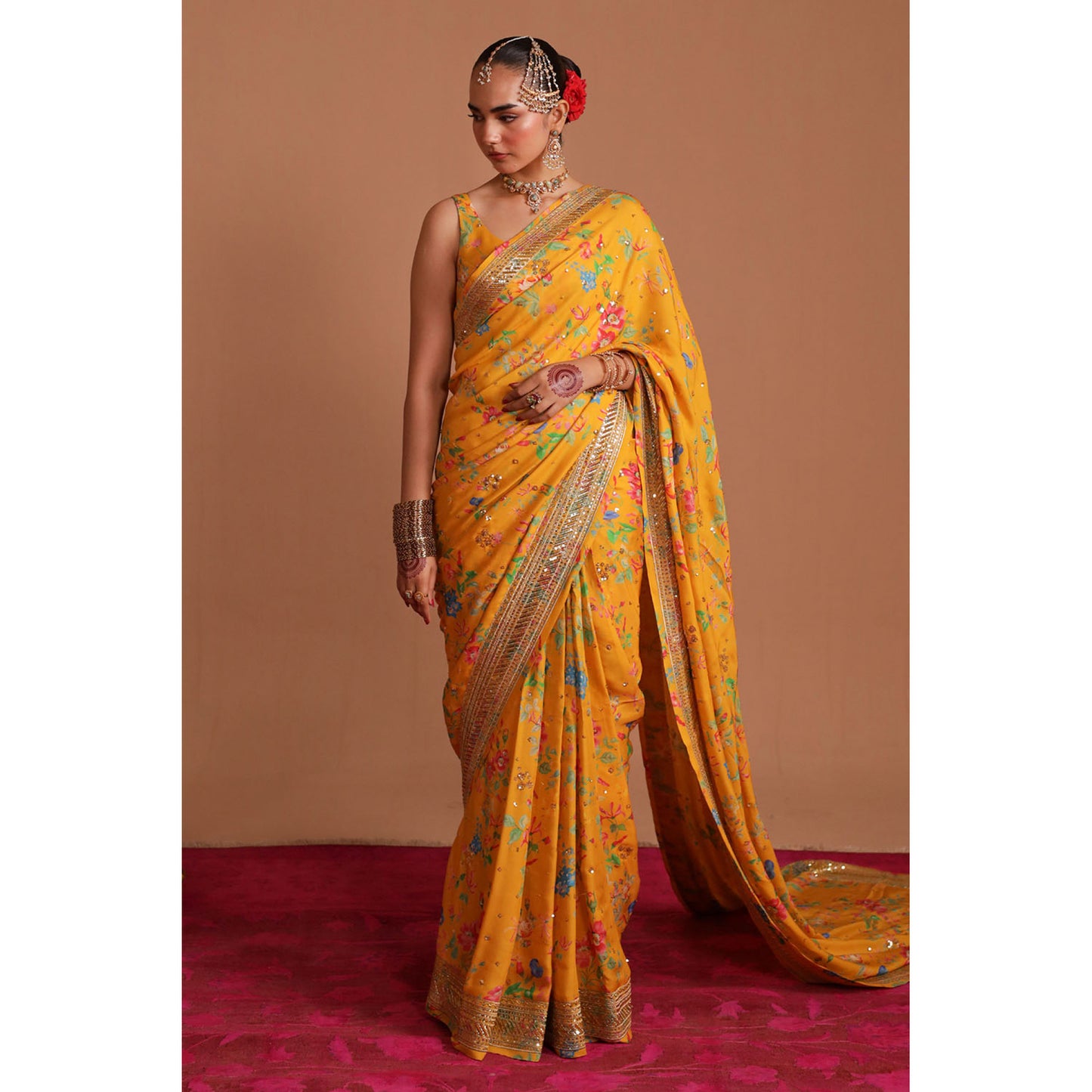 PRINTED MUSTARD SAREE | CHAM CHAM '25 | DYOT